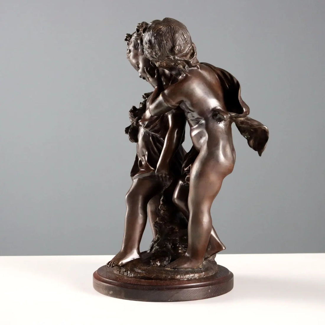 Bronze Sculpture by Moreau - Whispering Children