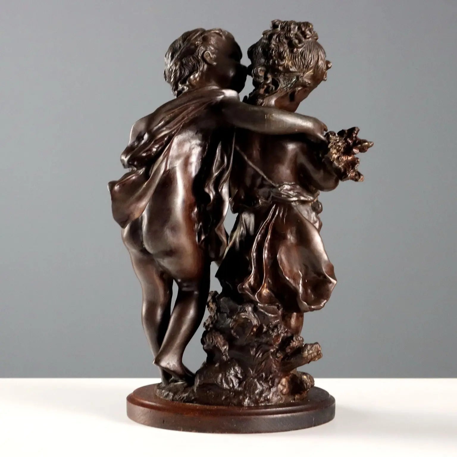 Bronze Sculpture by Moreau - Whispering Children