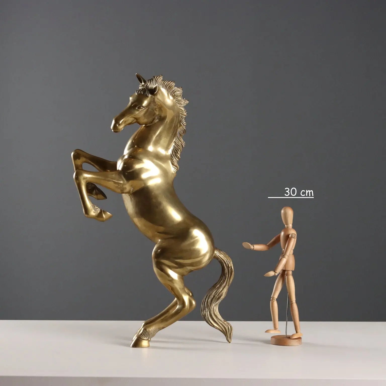 Modern Sculpture Gilded Bronze Prancing Horse Italy 1970s-1980s - Italy, 1970s-1980s | Antiques | Bronzes