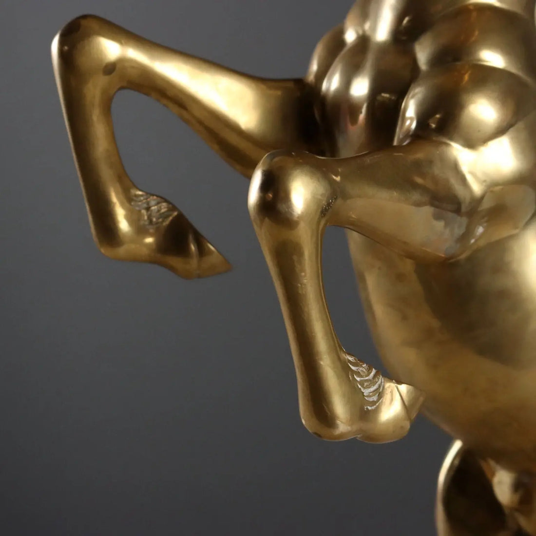 Modern Sculpture Gilded Bronze Prancing Horse Italy 1970s-1980s - Italy, 1970s-1980s | Antiques | Bronzes