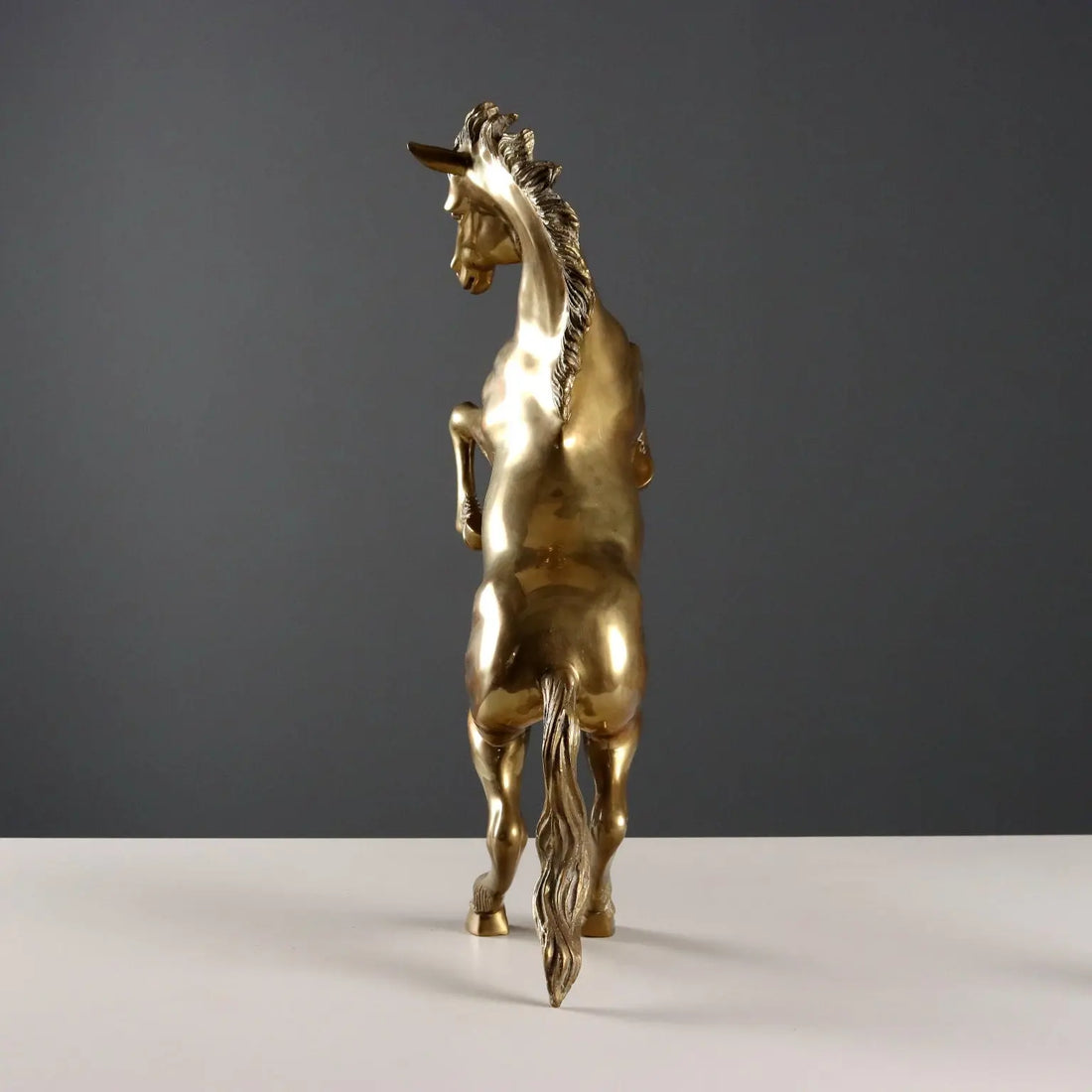Modern Sculpture Gilded Bronze Prancing Horse Italy 1970s-1980s - Italy, 1970s-1980s | Antiques | Bronzes