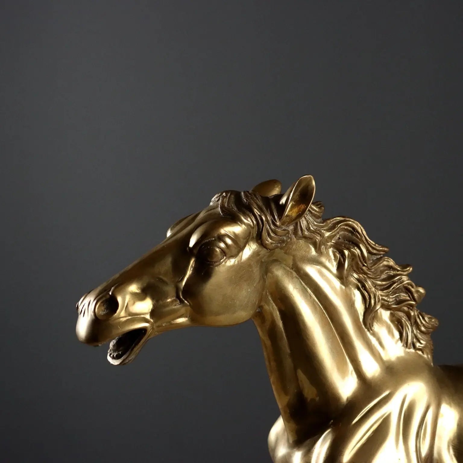 Modern Sculpture Trotting Horse Gilded Bronze Italy 1970s - Italy, 1970s-1980s | Antiques | Bronzes