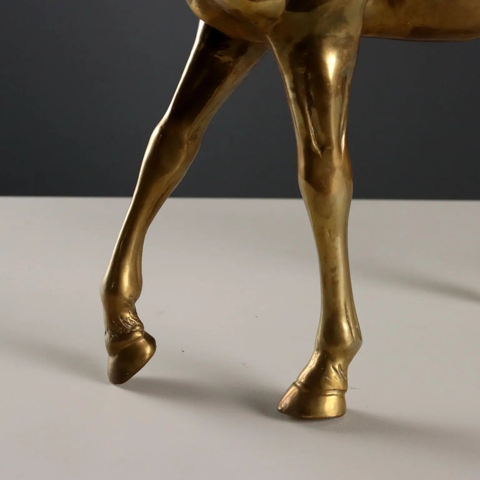 Modern Sculpture Trotting Horse Gilded Bronze Italy 1970s - Italy, 1970s-1980s | Antiques | Bronzes