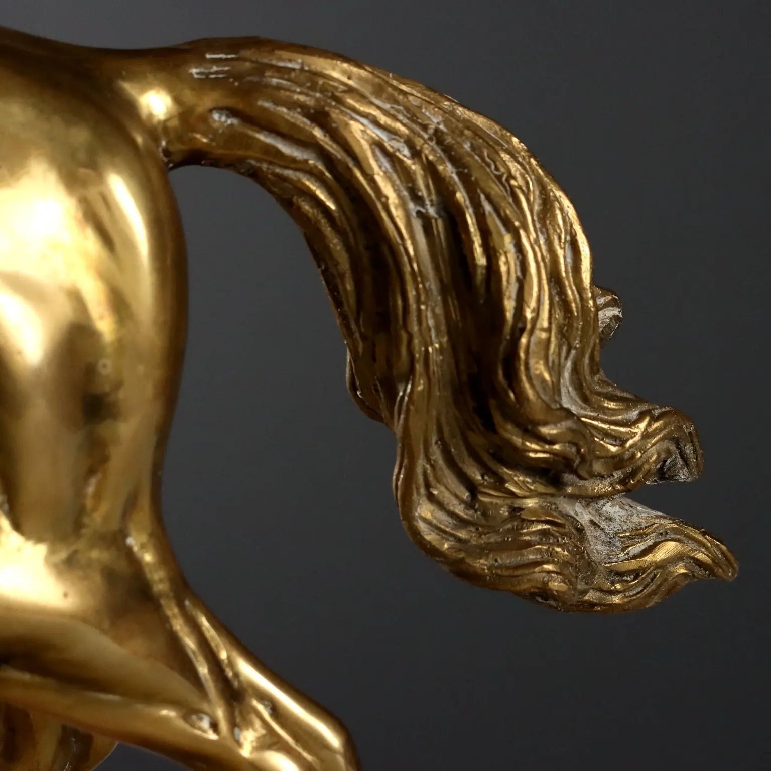 Modern Sculpture Trotting Horse Gilded Bronze Italy 1970s - Italy, 1970s-1980s | Antiques | Bronzes