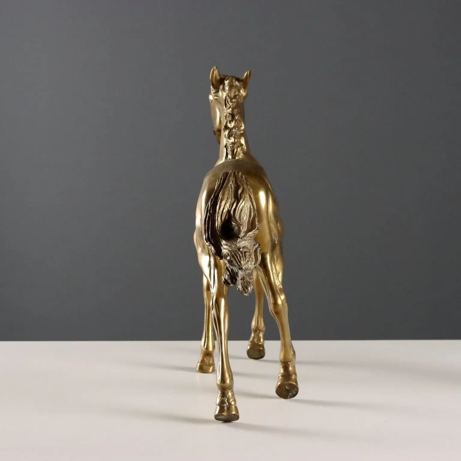 Modern Sculpture Trotting Horse Gilded Bronze Italy 1970s - Italy, 1970s-1980s | Antiques | Bronzes