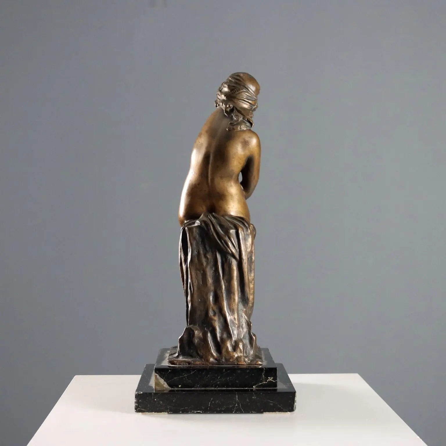 Modern Sculpture Slave Bronze Marble Base Italy Mid XX Century - Italy, Mid XX Century | Antiques | Bronzes