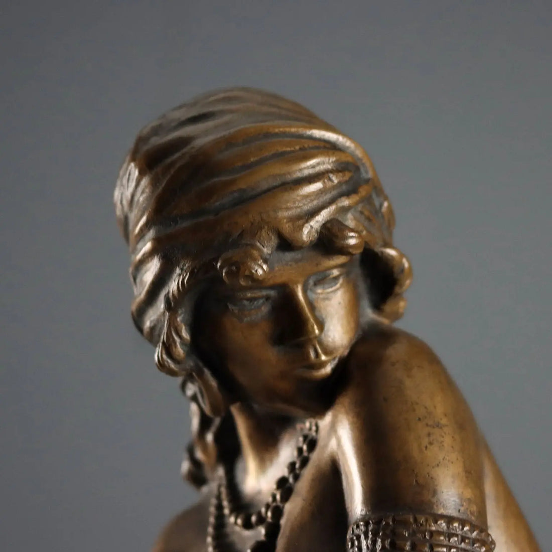 Modern Sculpture Slave Bronze Marble Base Italy Mid XX Century - Italy, Mid XX Century | Antiques | Bronzes