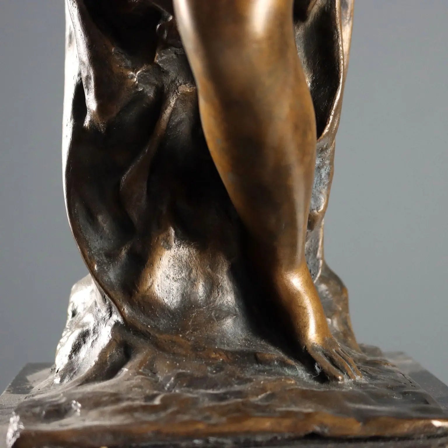 Modern Sculpture Slave Bronze Marble Base Italy Mid XX Century - Italy, Mid XX Century | Antiques | Bronzes