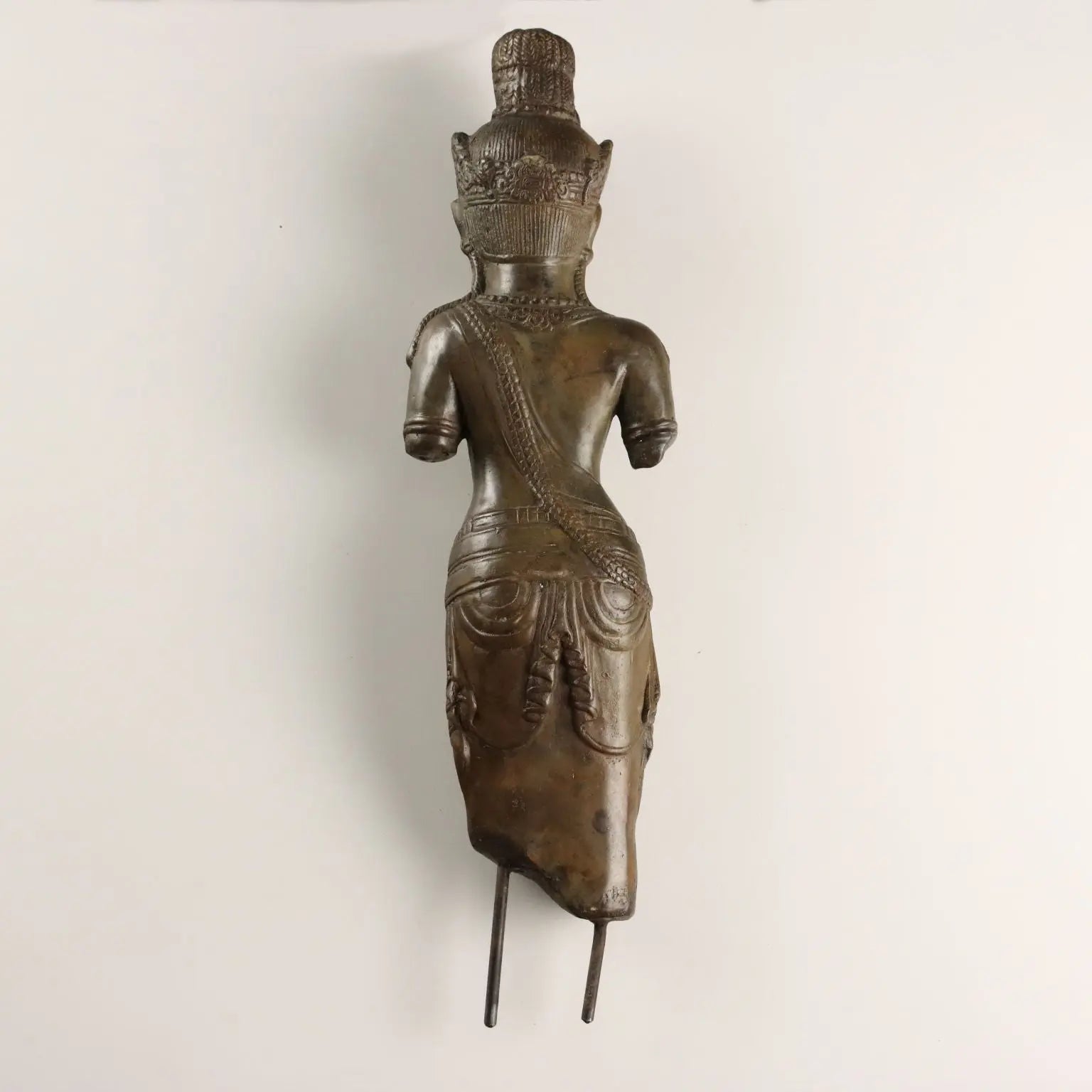 Antique Bronze Sculpture Bodhisattva Cambodia XX Century