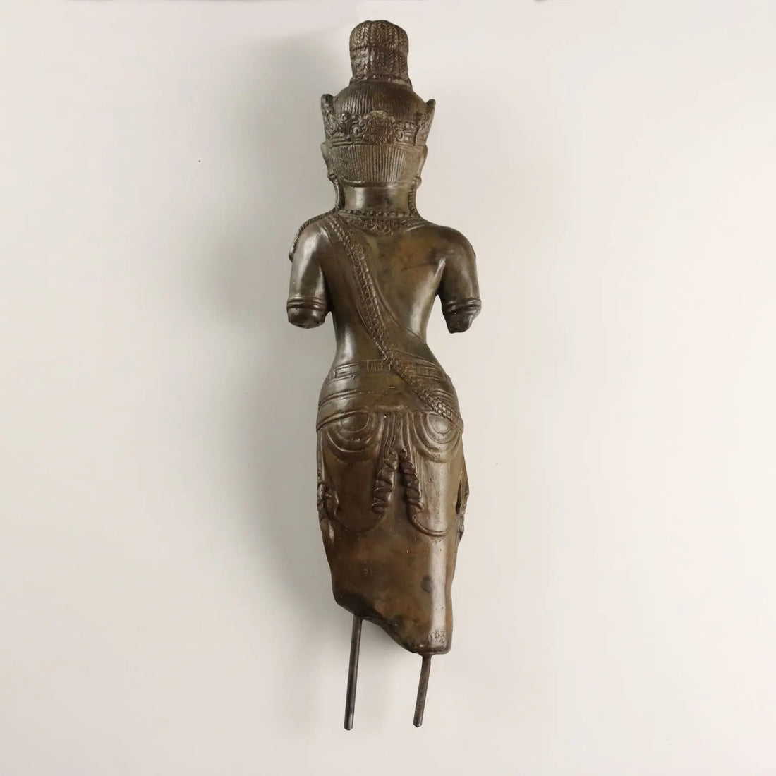 Antique Bronze Sculpture Bodhisattva Cambodia XX Century