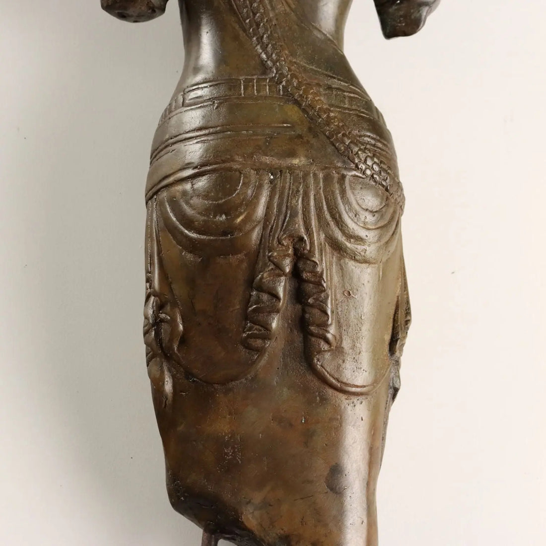 Antique Bronze Sculpture Bodhisattva Cambodia XX Century