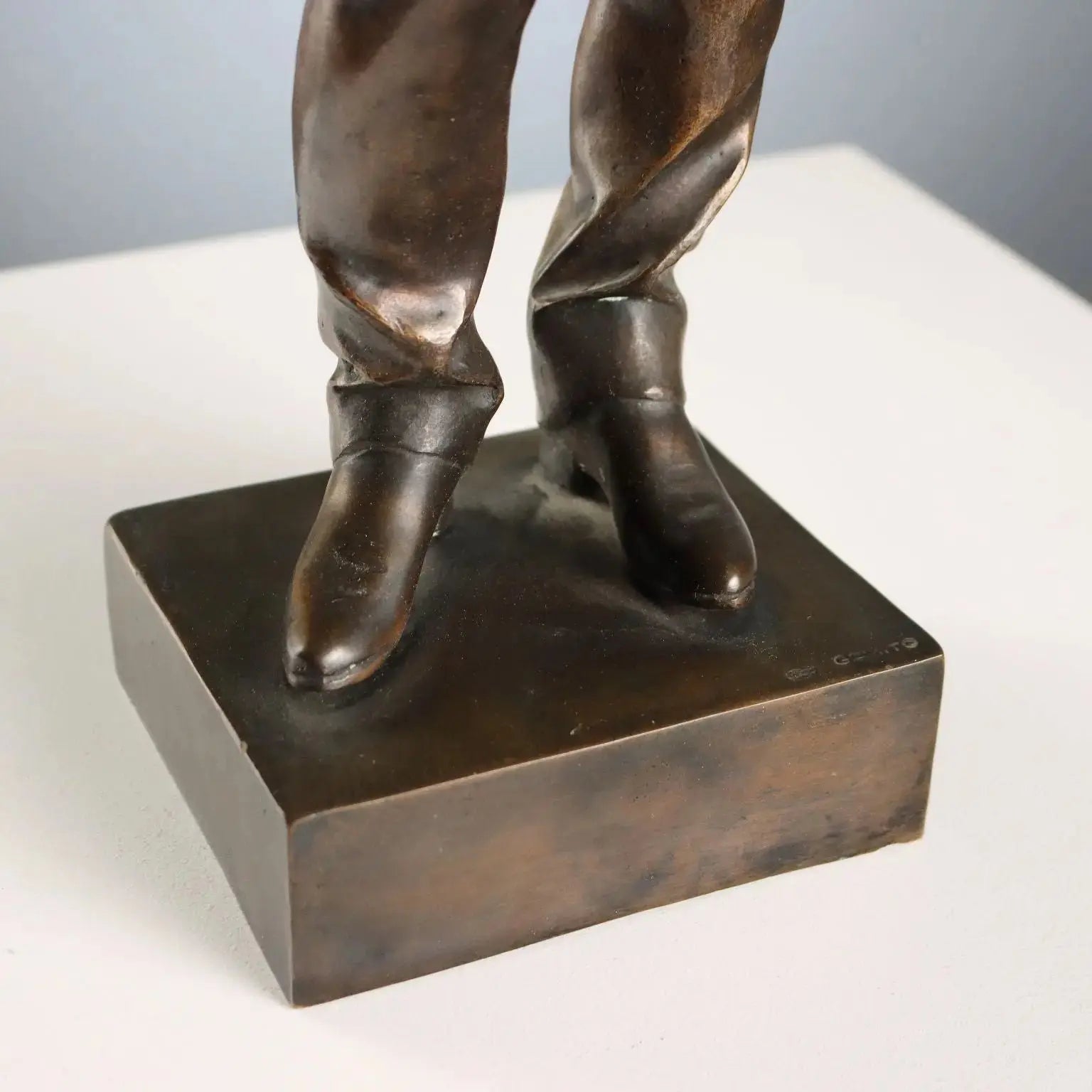 Antique Sculpture Bronze Painted Vincenzo Gemito XX Century