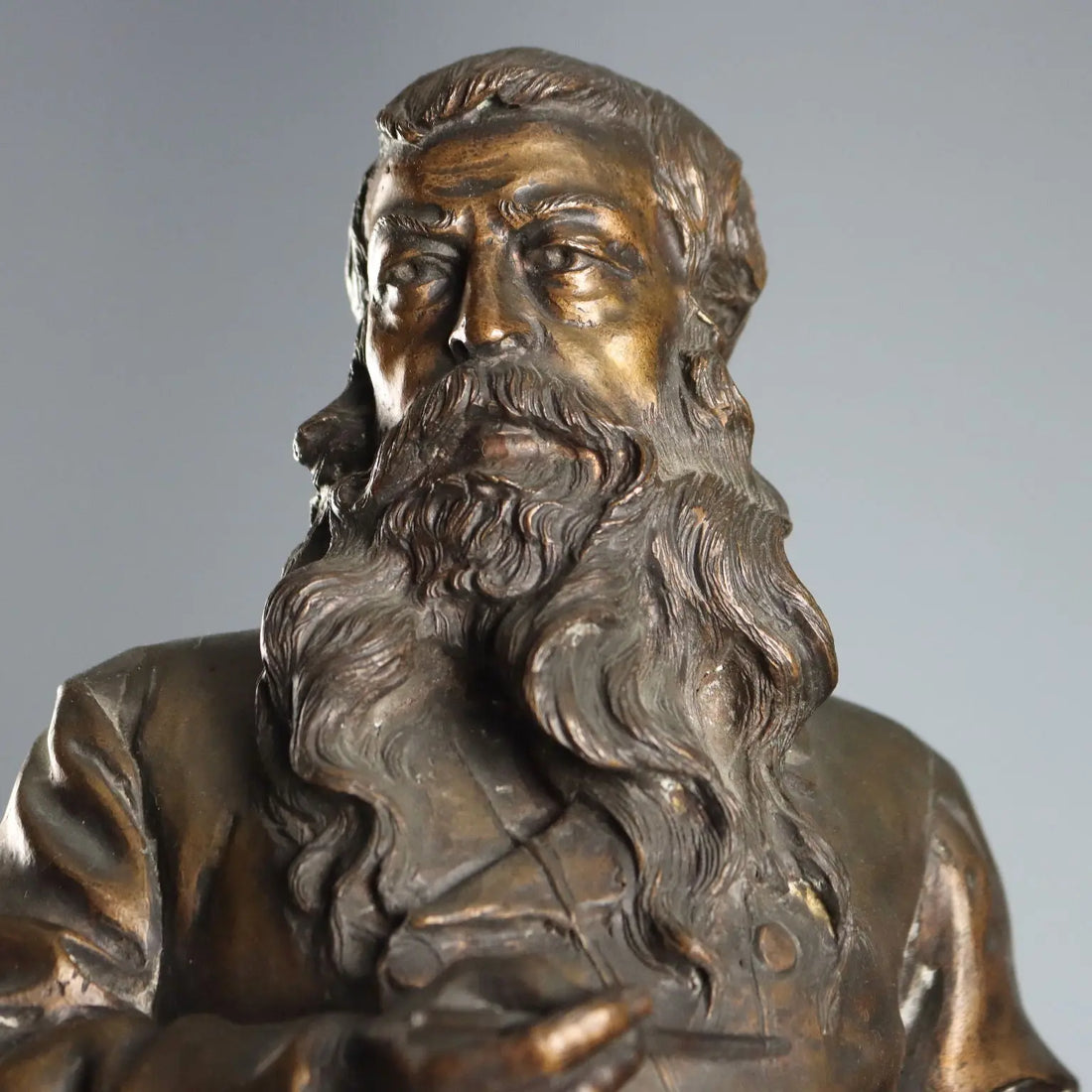Antique Sculpture Bronze Painted Vincenzo Gemito XX Century