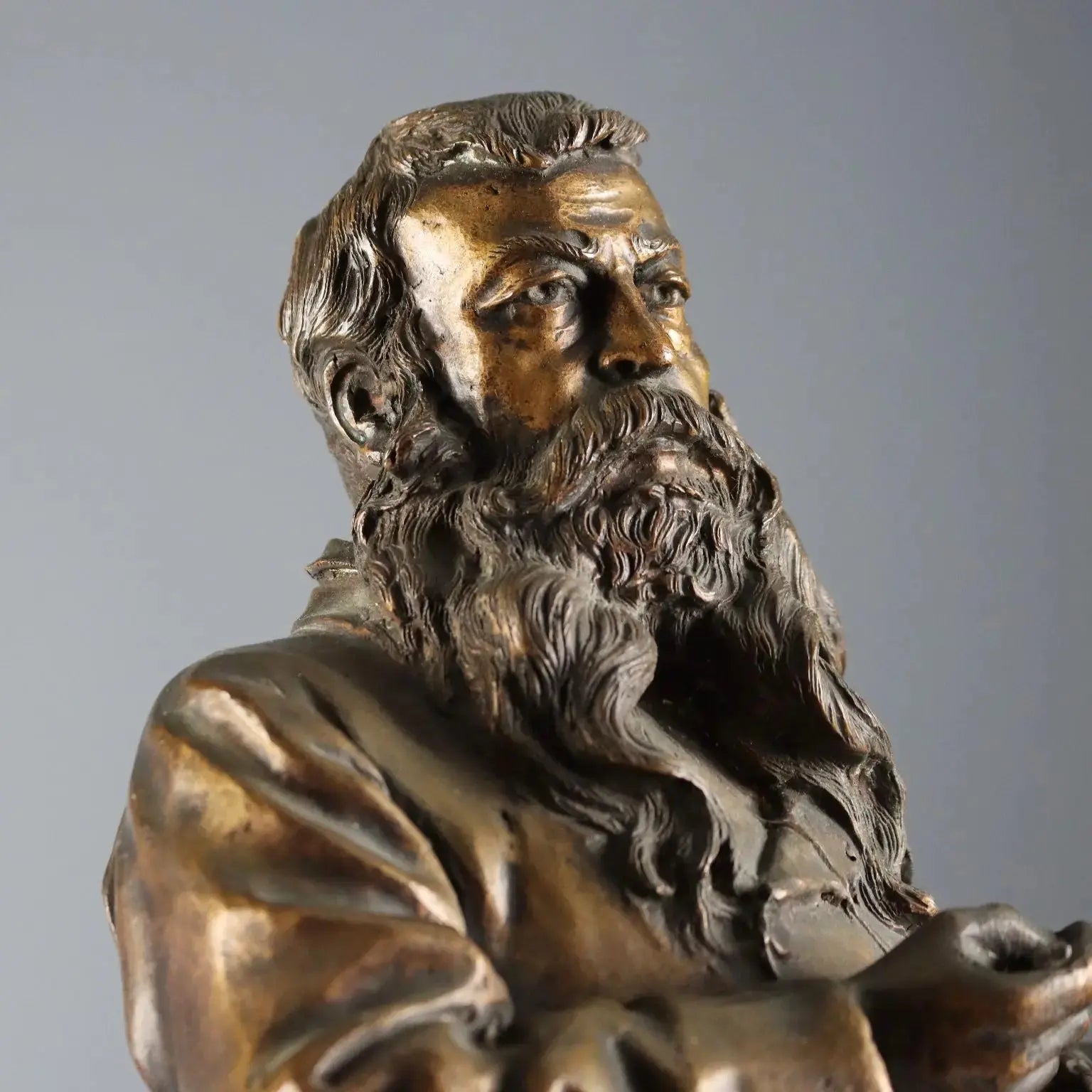 Antique Sculpture Bronze Painted Vincenzo Gemito XX Century