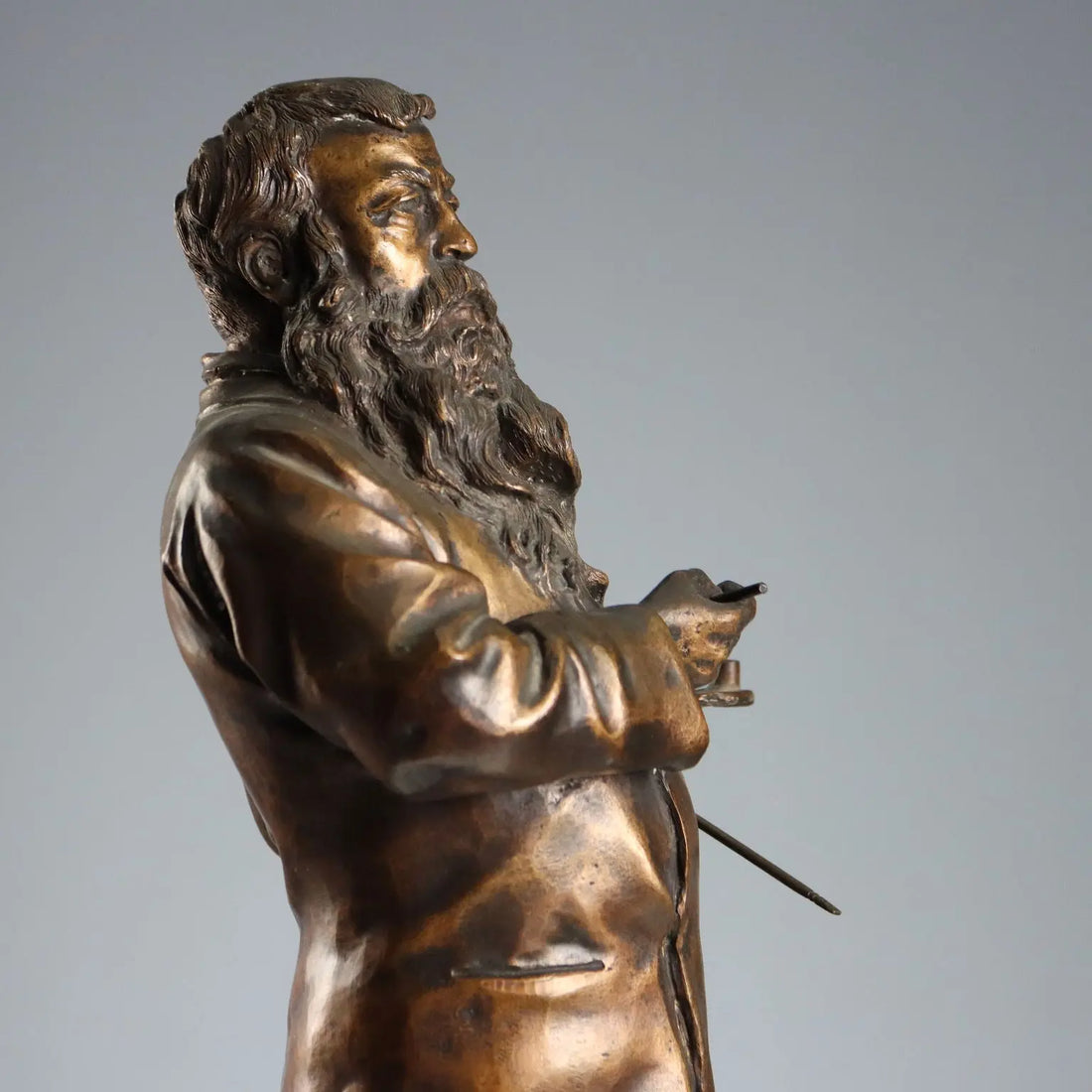 Antique Sculpture Bronze Painted Vincenzo Gemito XX Century