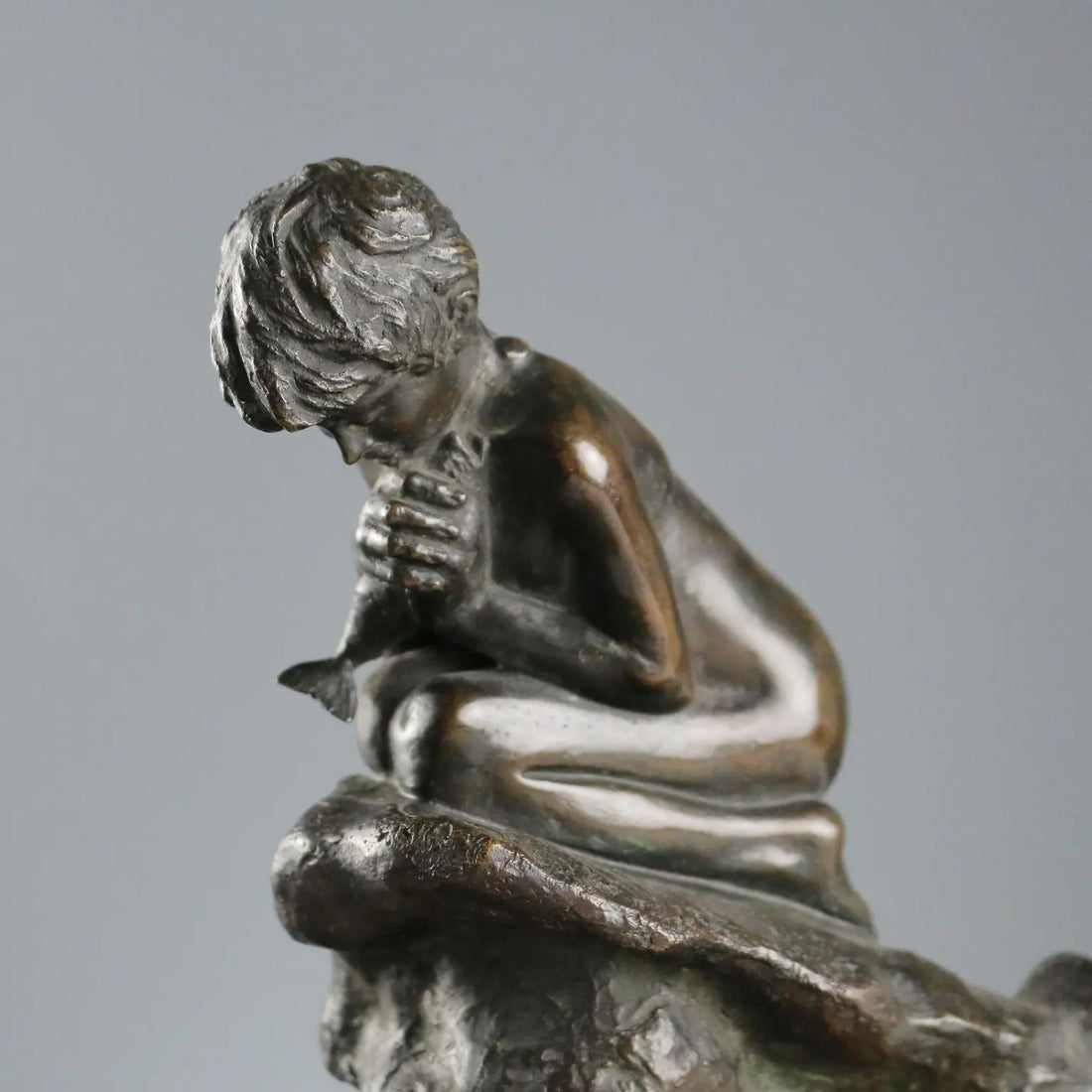 Antique Figurine Bronze Vincenzo Gemito Fisherman XX Century