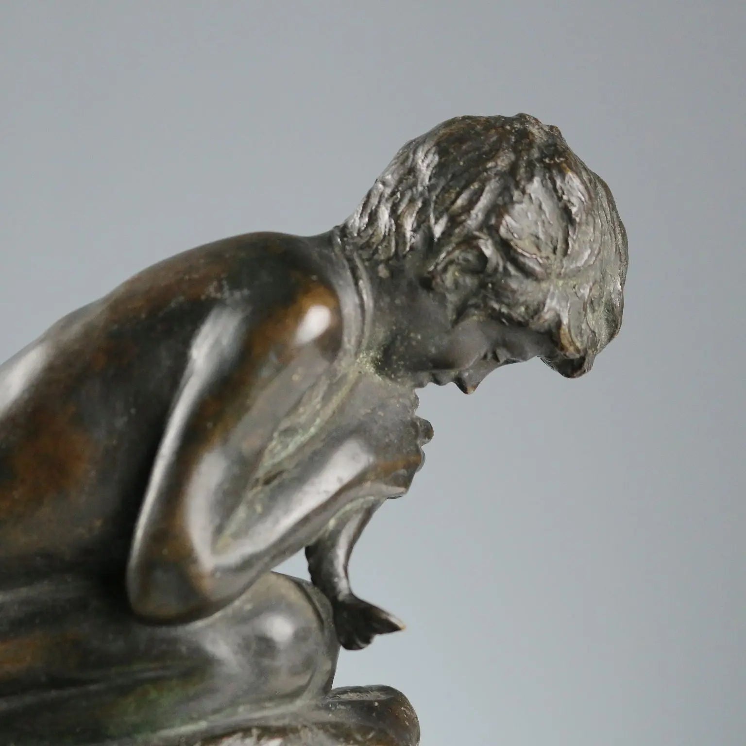 Antique Figurine Bronze Vincenzo Gemito Fisherman XX Century