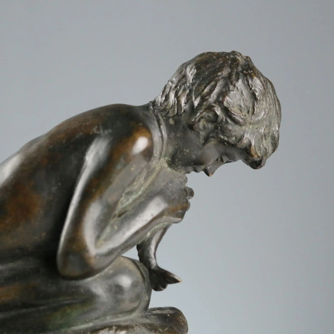 Antique Figurine Bronze Vincenzo Gemito Fisherman XX Century