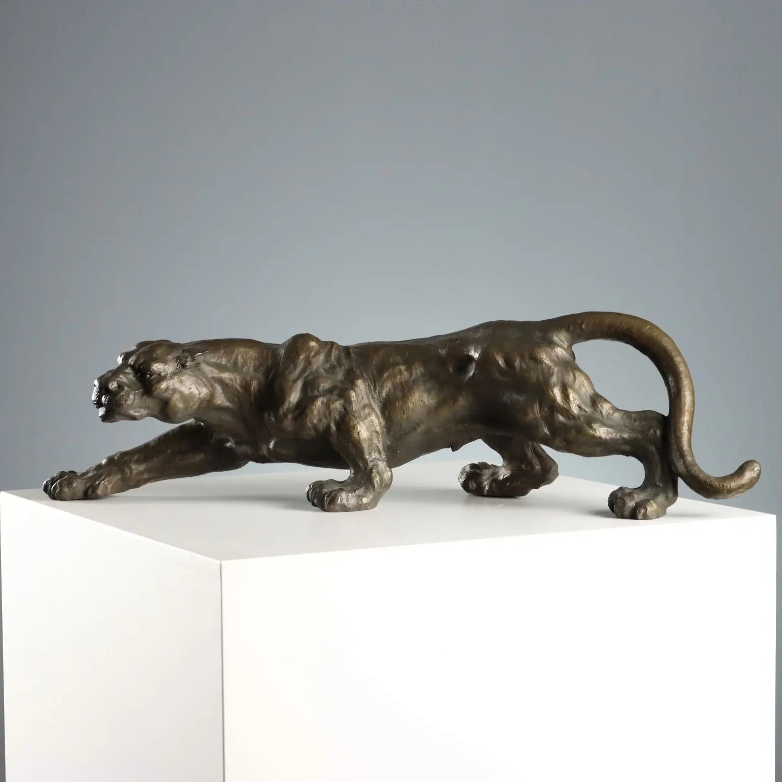 Modern Sculpture Bronze Panther Italy XX Century