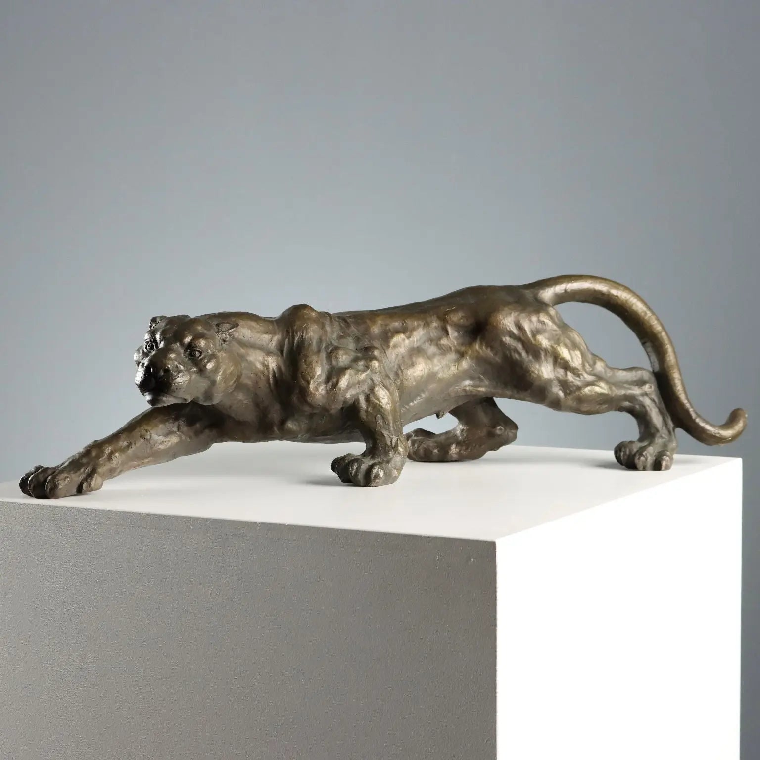 Modern Sculpture Bronze Panther Italy XX Century