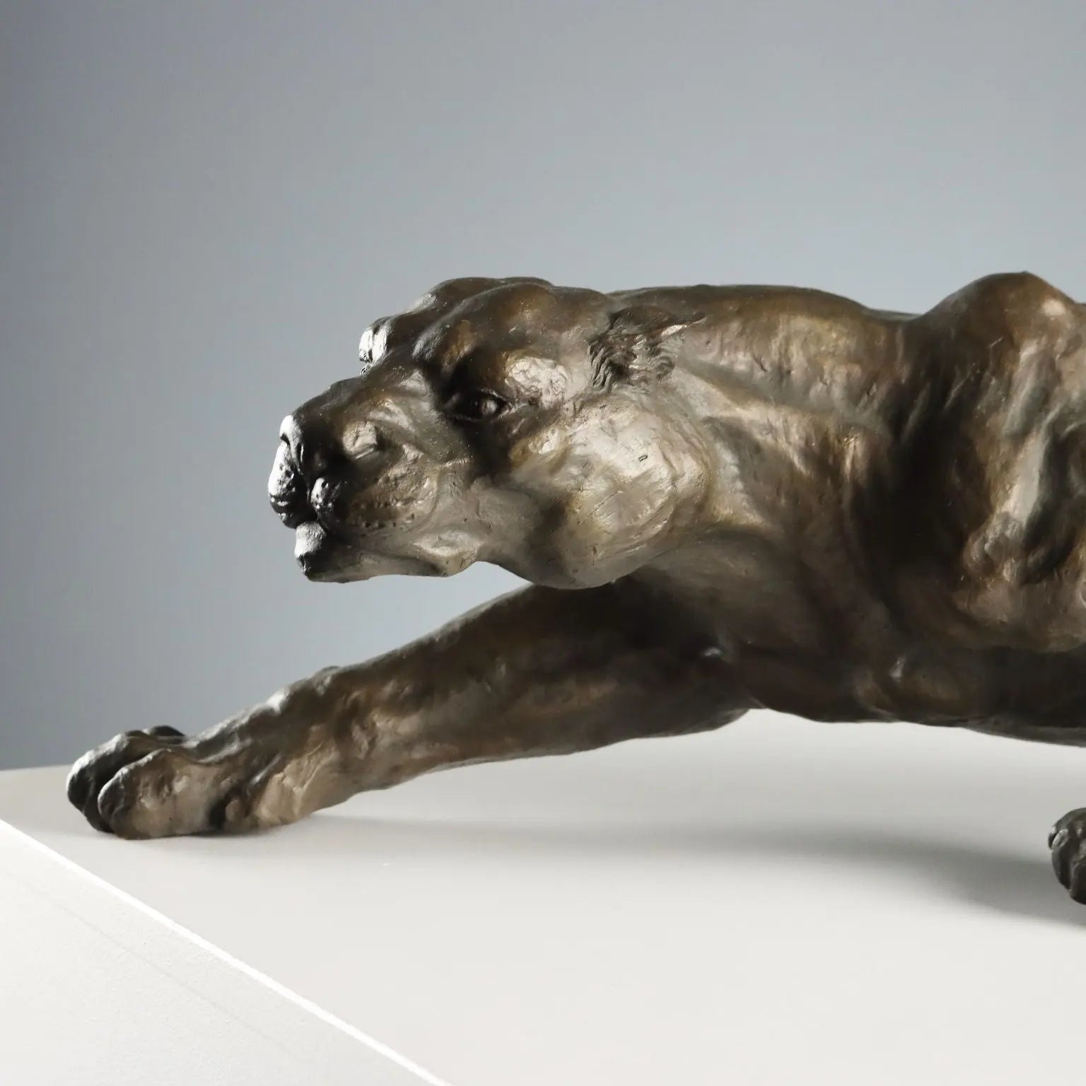 Modern Sculpture Bronze Panther Italy XX Century