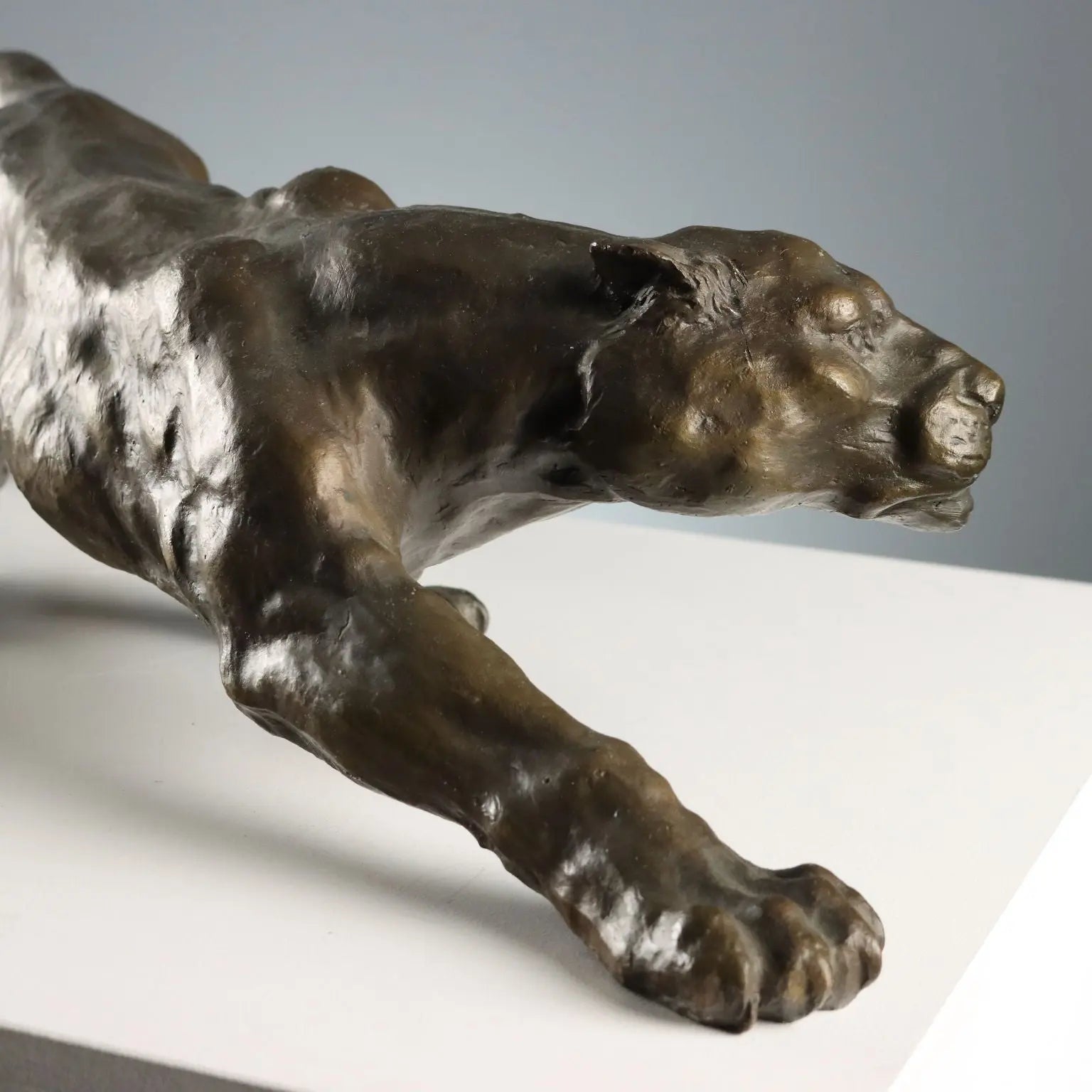 Modern Sculpture Bronze Panther Italy XX Century