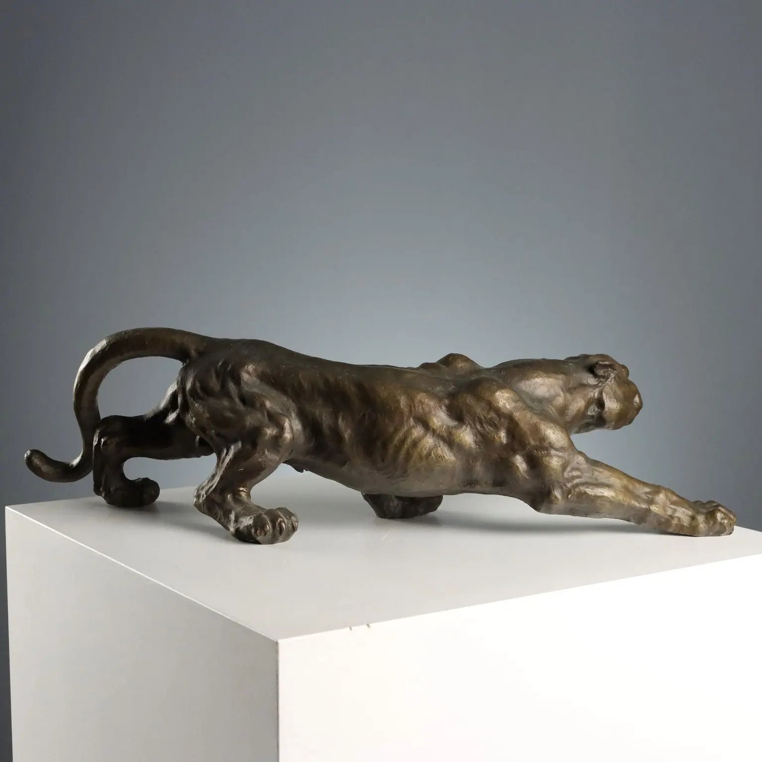 Modern Sculpture Bronze Panther Italy XX Century