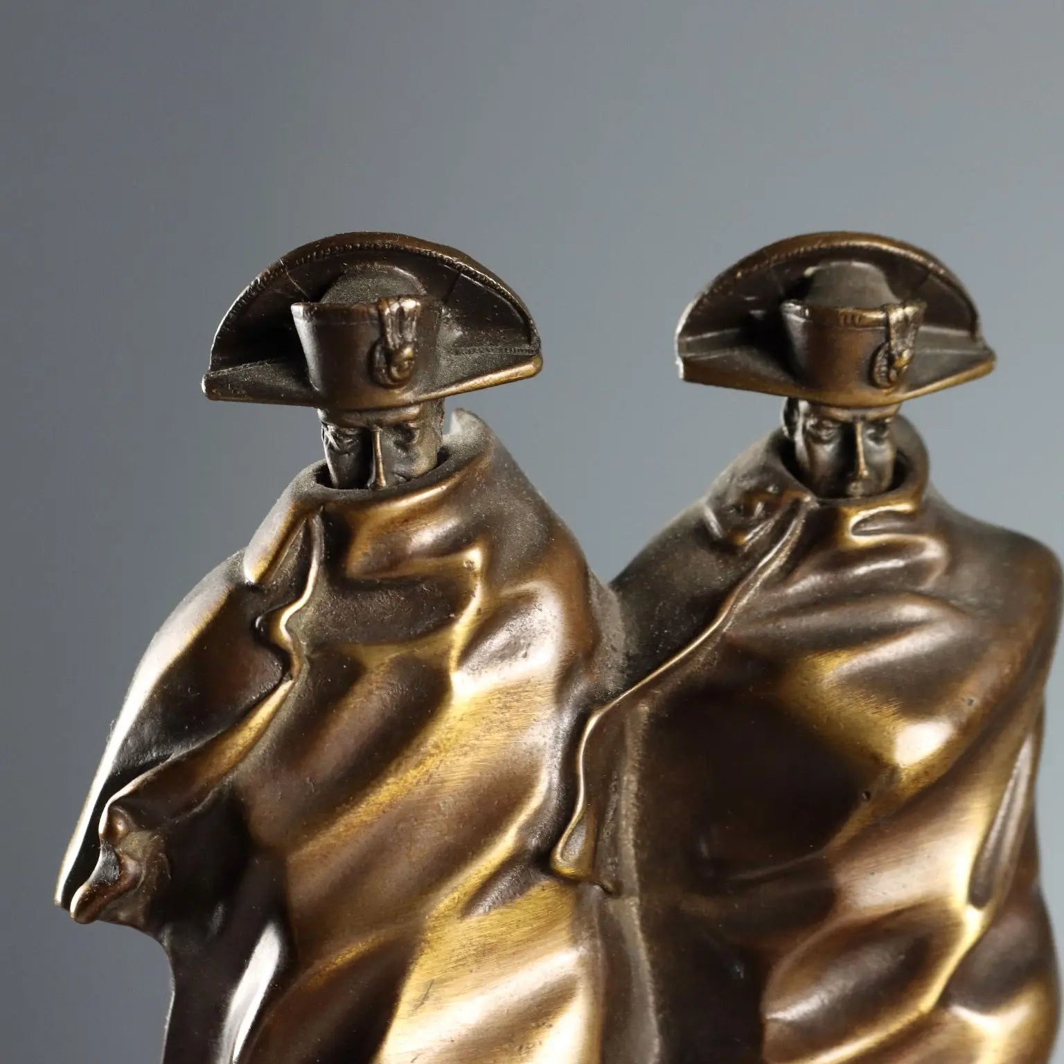 Antique Figurine Carabinieri Bronze Marble Base Italy XX Century - Italy, Mid XX Century | Antiques | Bronzes