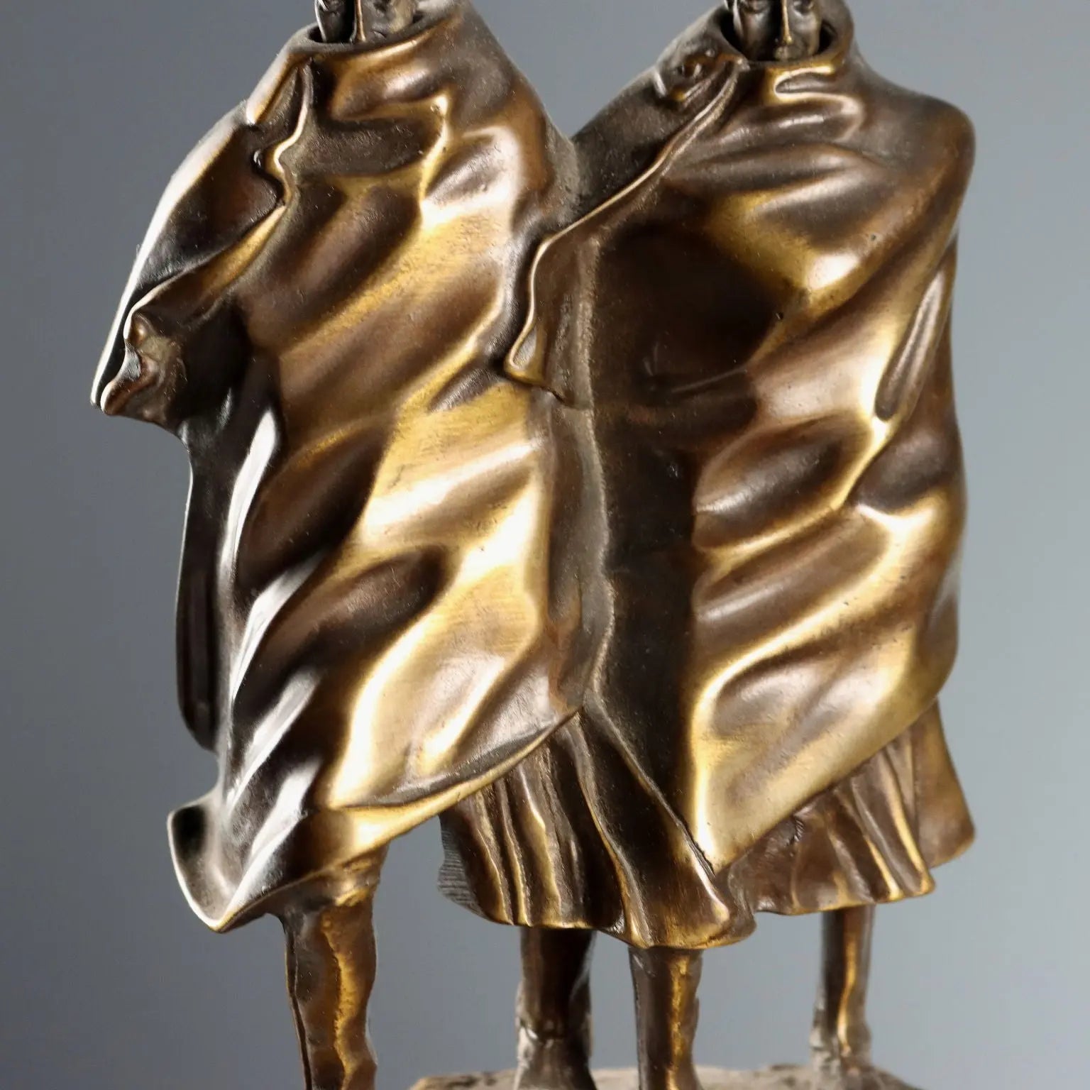 Antique Figurine Carabinieri Bronze Marble Base Italy XX Century - Italy, Mid XX Century | Antiques | Bronzes