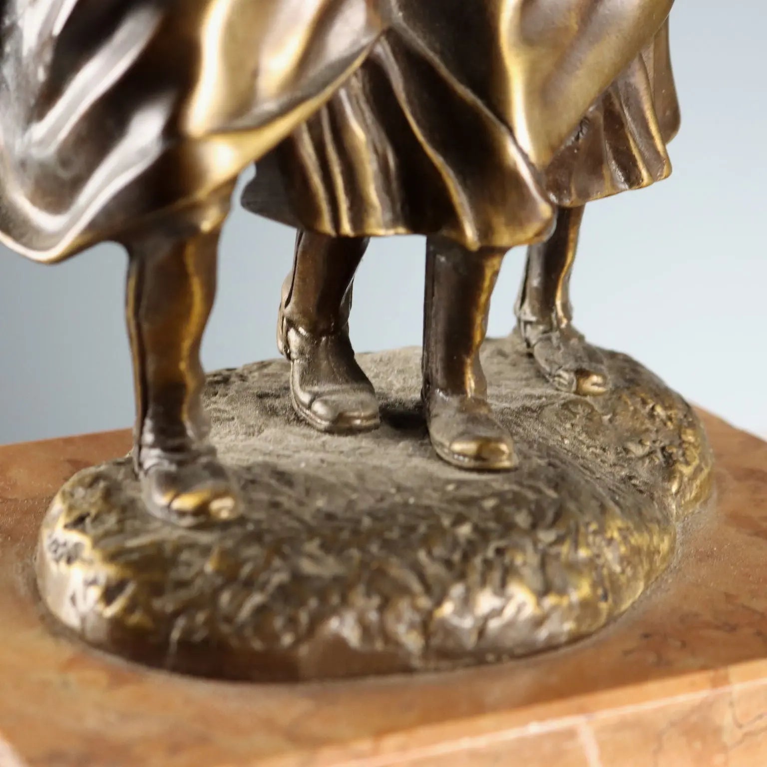 Antique Figurine Carabinieri Bronze Marble Base Italy XX Century - Italy, Mid XX Century | Antiques | Bronzes