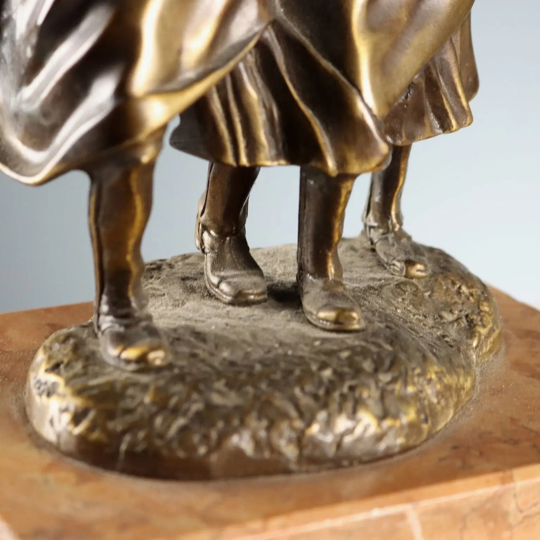 Antique Figurine Carabinieri Bronze Marble Base Italy XX Century - Italy, Mid XX Century | Antiques | Bronzes