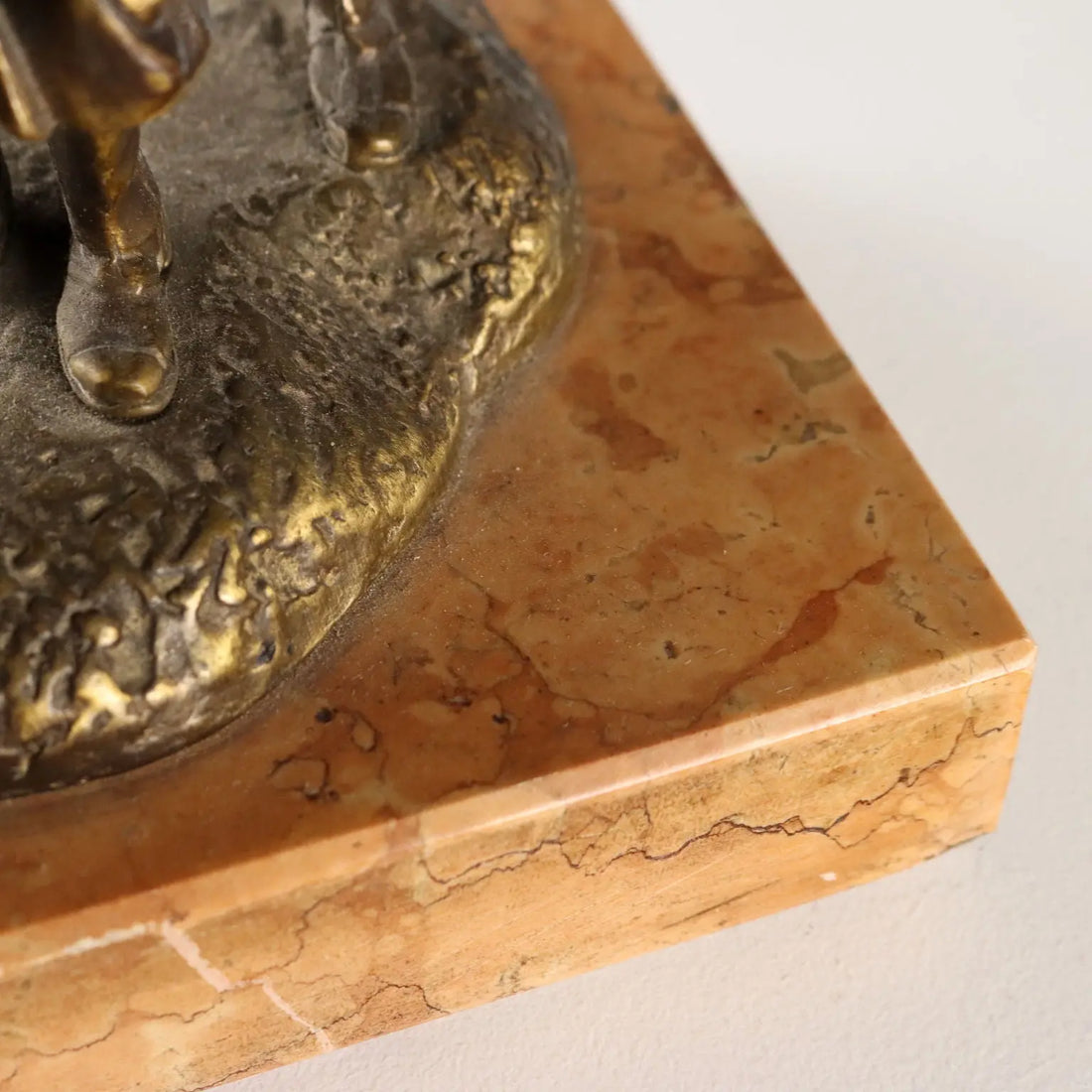 Antique Figurine Carabinieri Bronze Marble Base Italy XX Century - Italy, Mid XX Century | Antiques | Bronzes