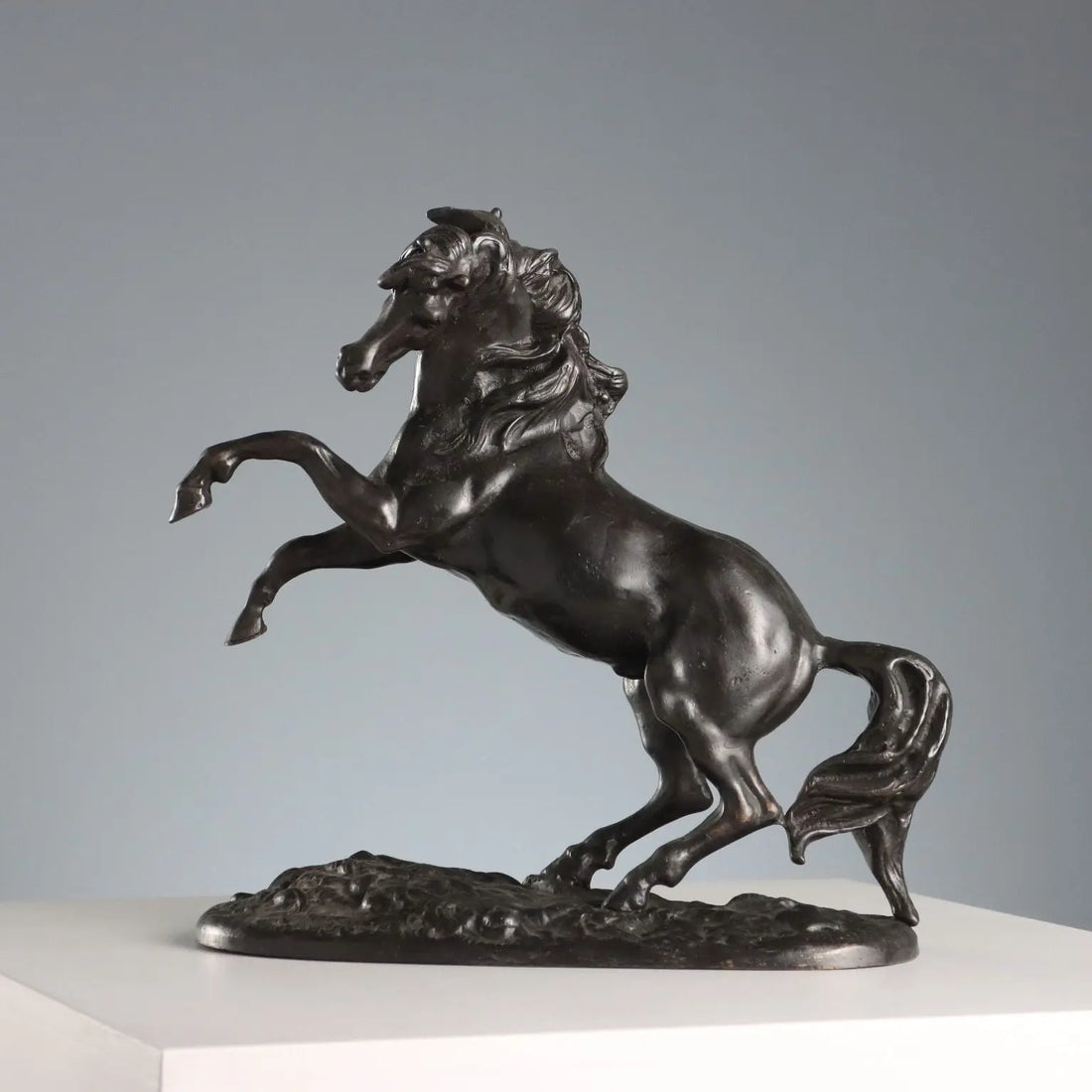 Antique Sculpture Prancing Horse Bronze Europe XX Century