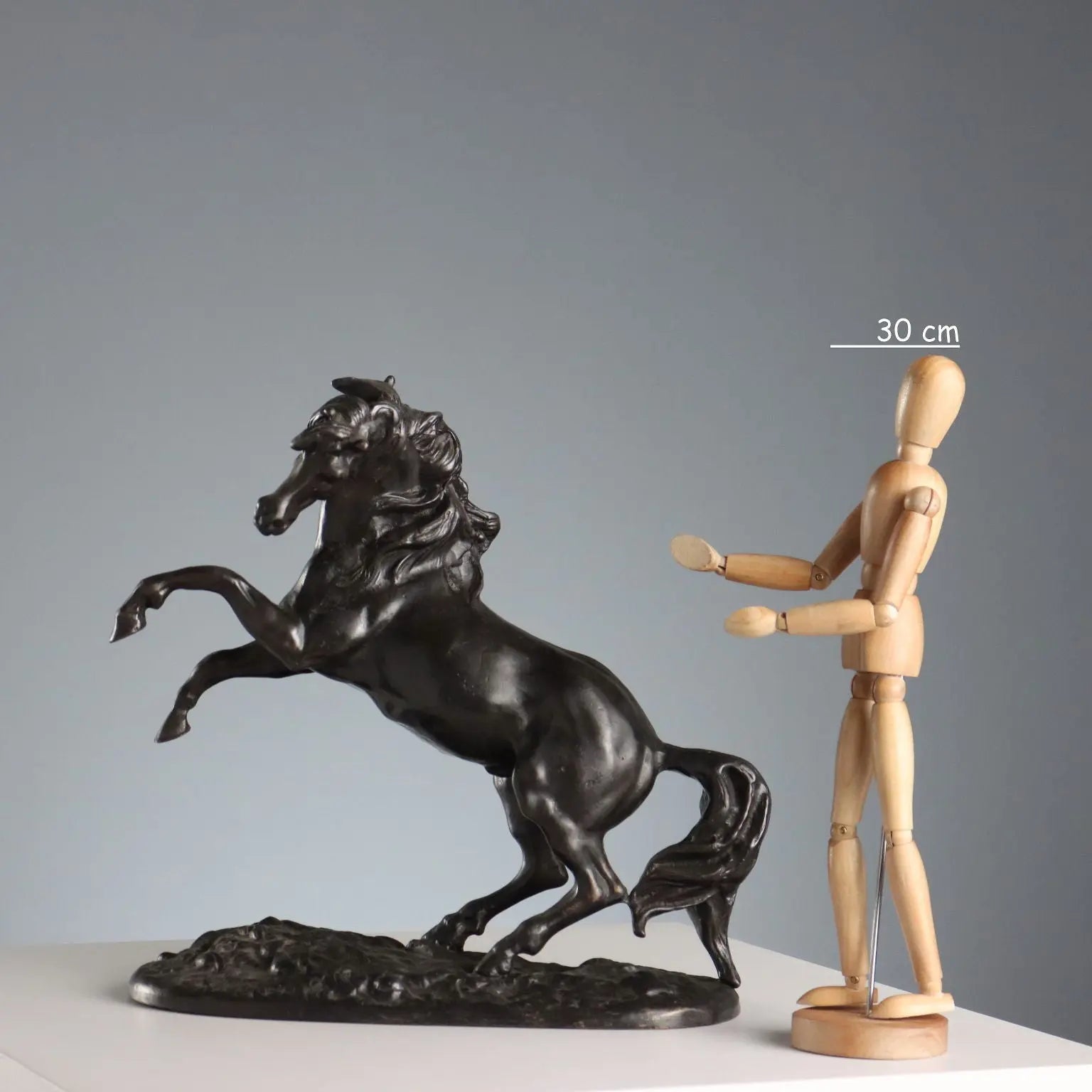 Antique Sculpture Prancing Horse Bronze Europe XX Century