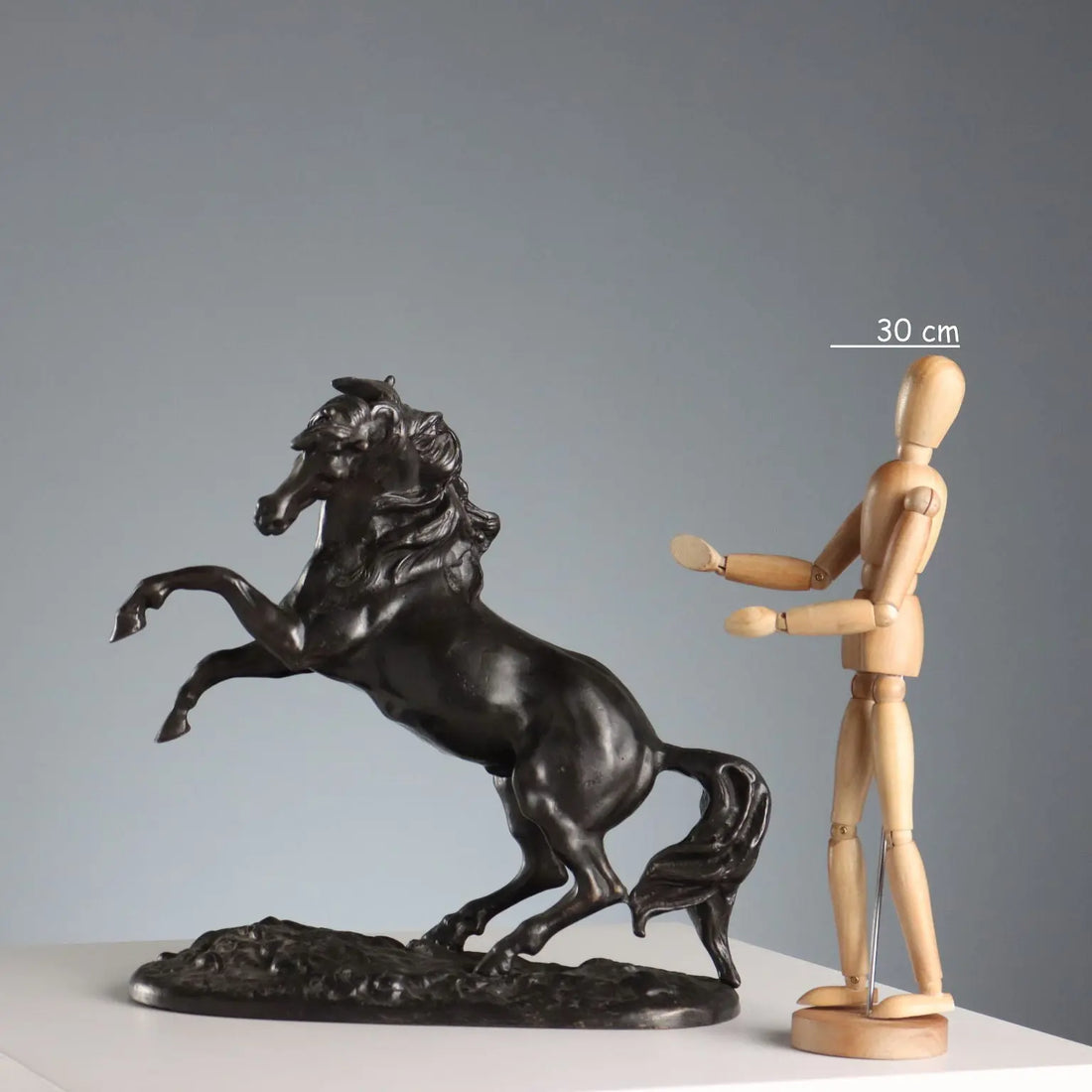 Antique Sculpture Prancing Horse Bronze Europe XX Century