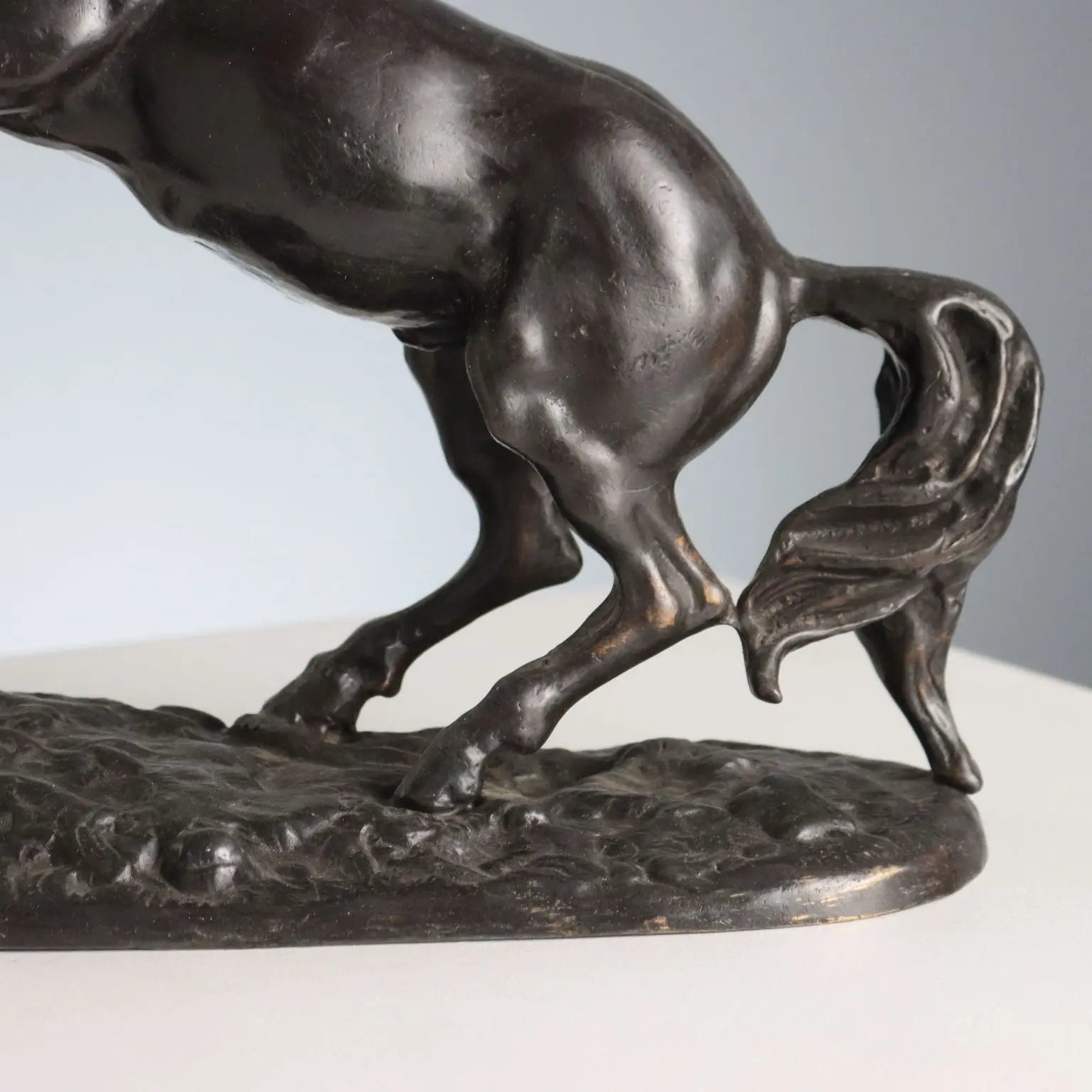 Antique Sculpture Prancing Horse Bronze Europe XX Century