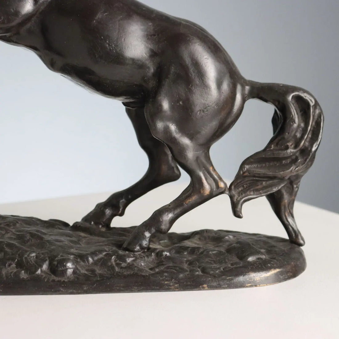 Antique Sculpture Prancing Horse Bronze Europe XX Century