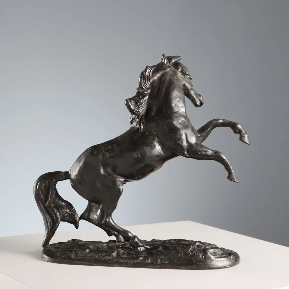 Antique Sculpture Prancing Horse Bronze Europe XX Century