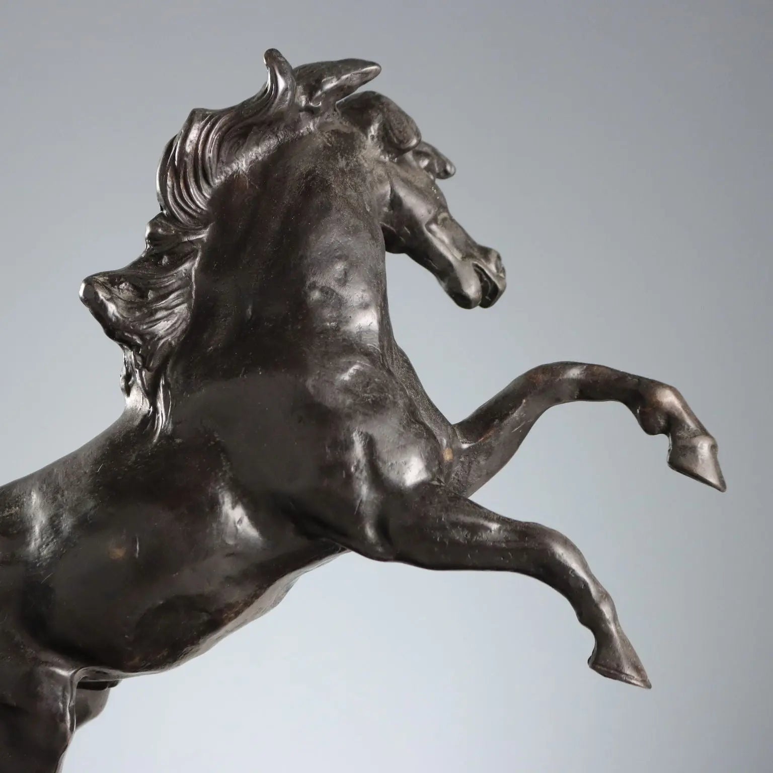 Antique Sculpture Prancing Horse Bronze Europe XX Century
