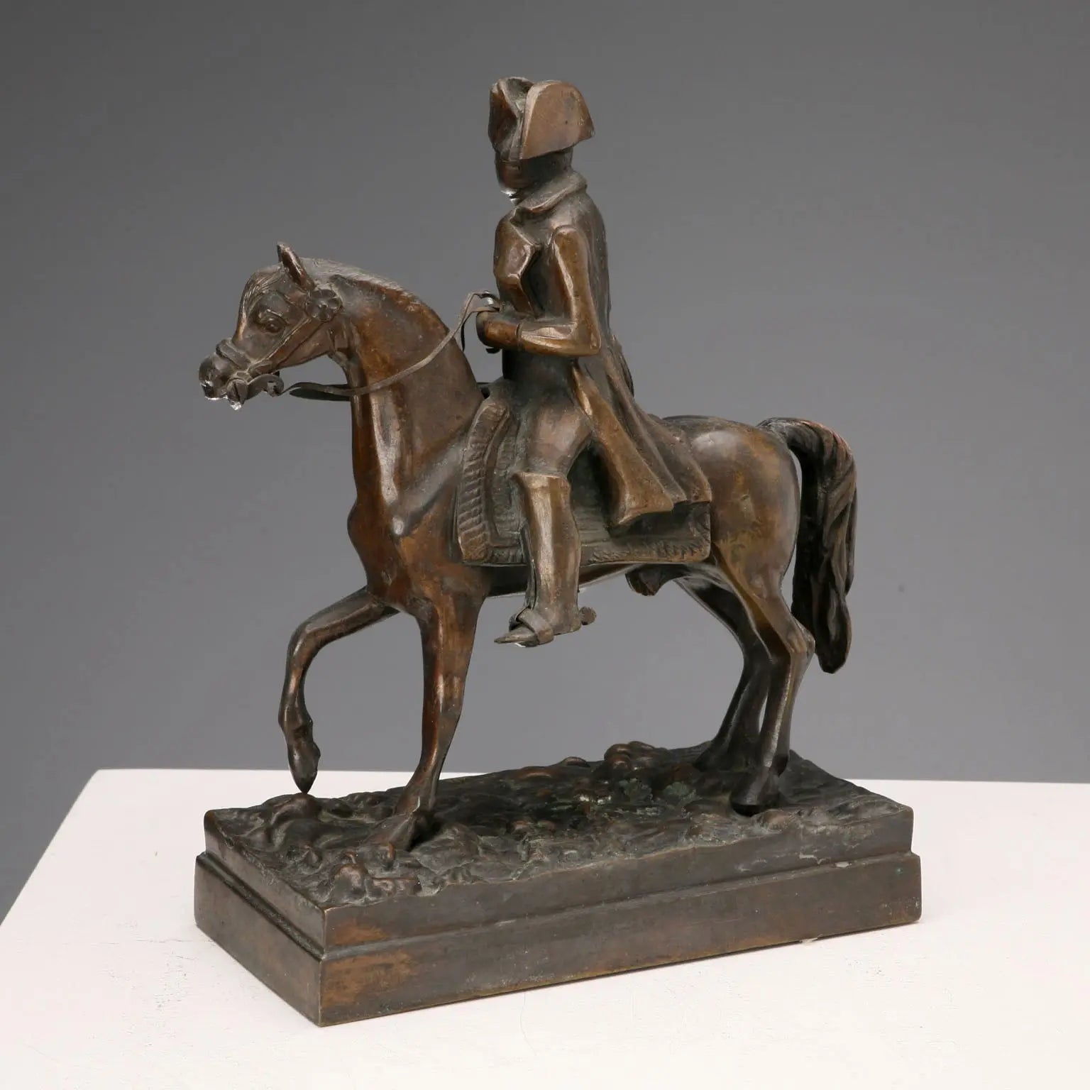 Antique Sculpture Napoleon Bonaparte on Horse XX Century