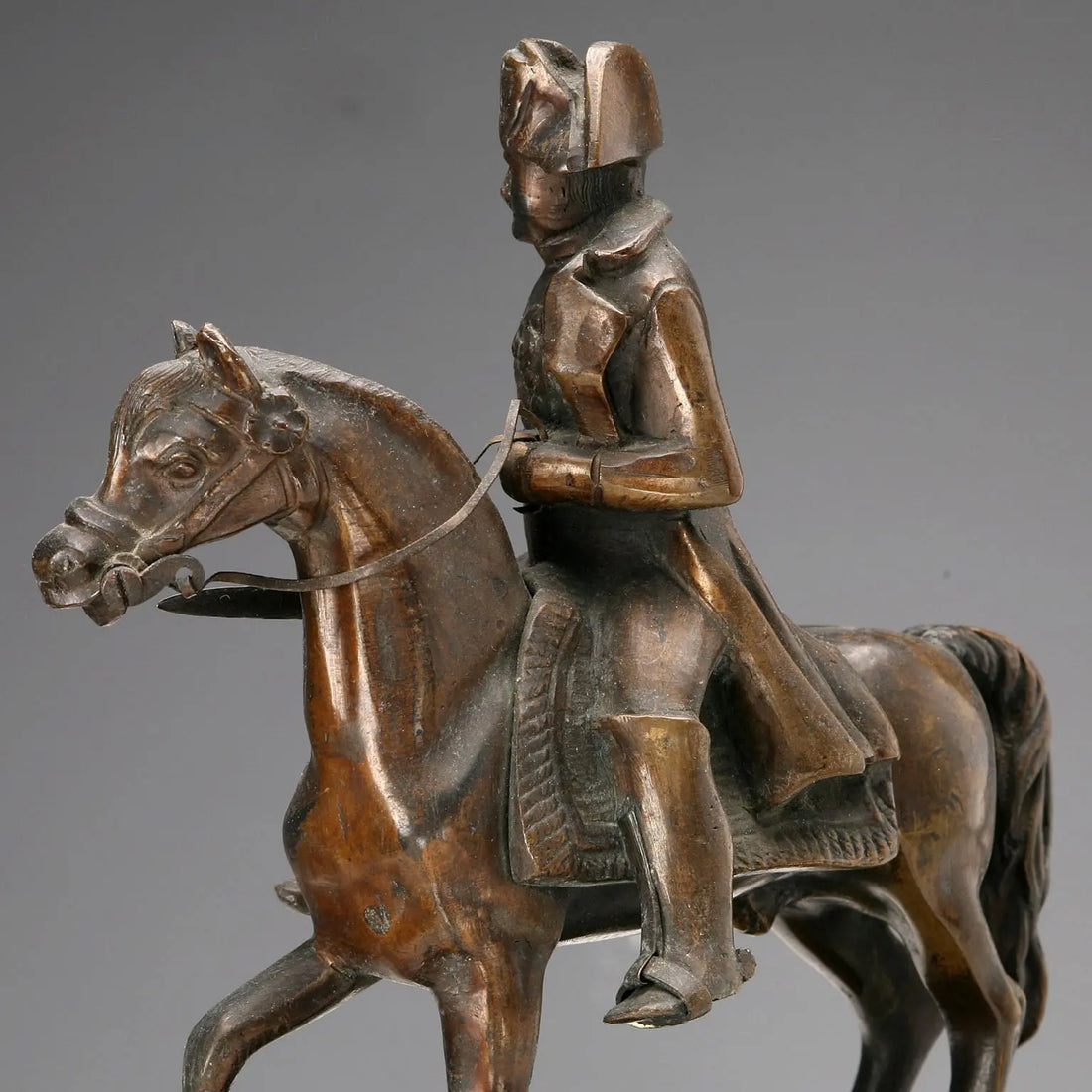 Antique Sculpture Napoleon Bonaparte on Horse XX Century