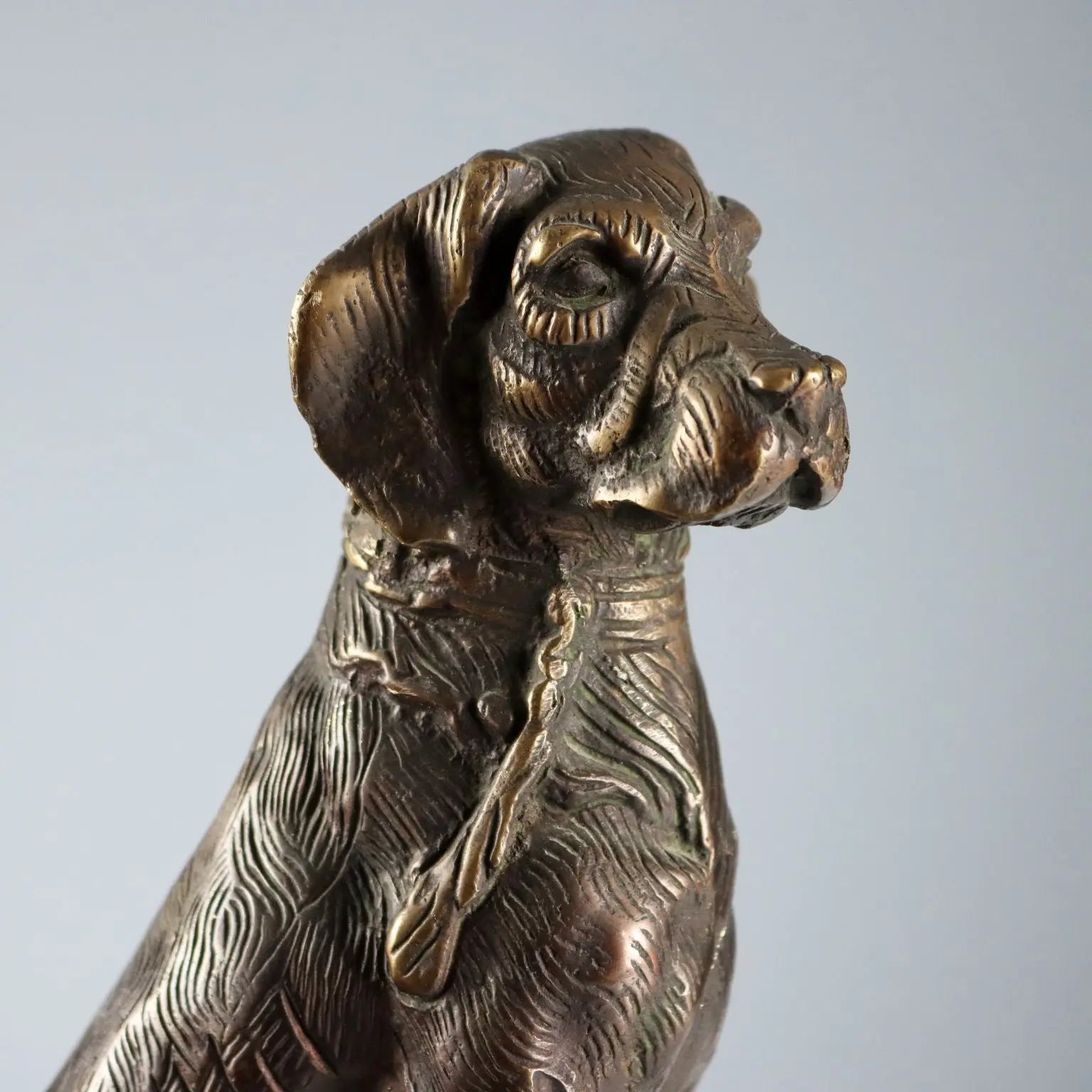 Antique Sculpture Bronze Dog Italy Early XX Century