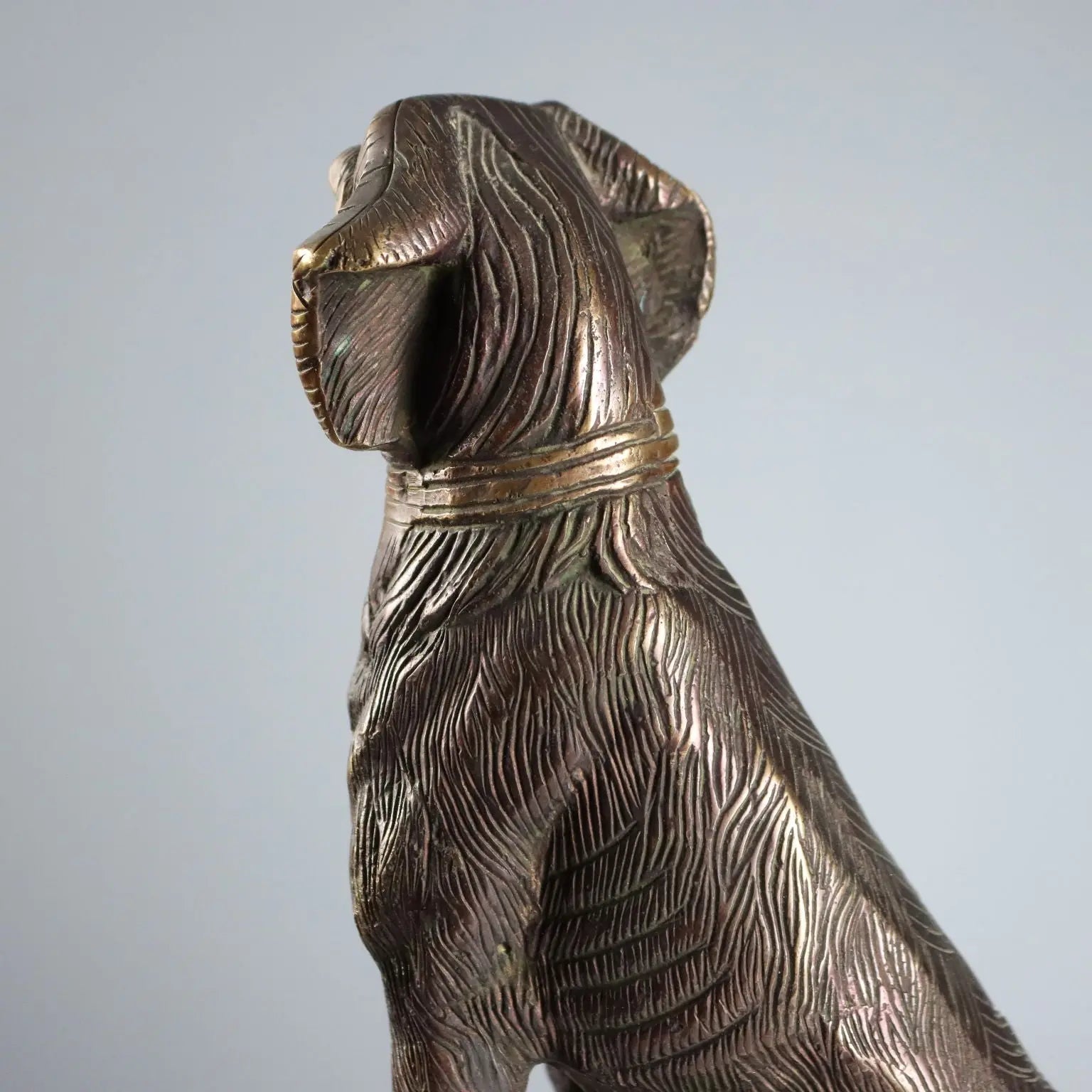 Antique Sculpture Bronze Dog Italy Early XX Century