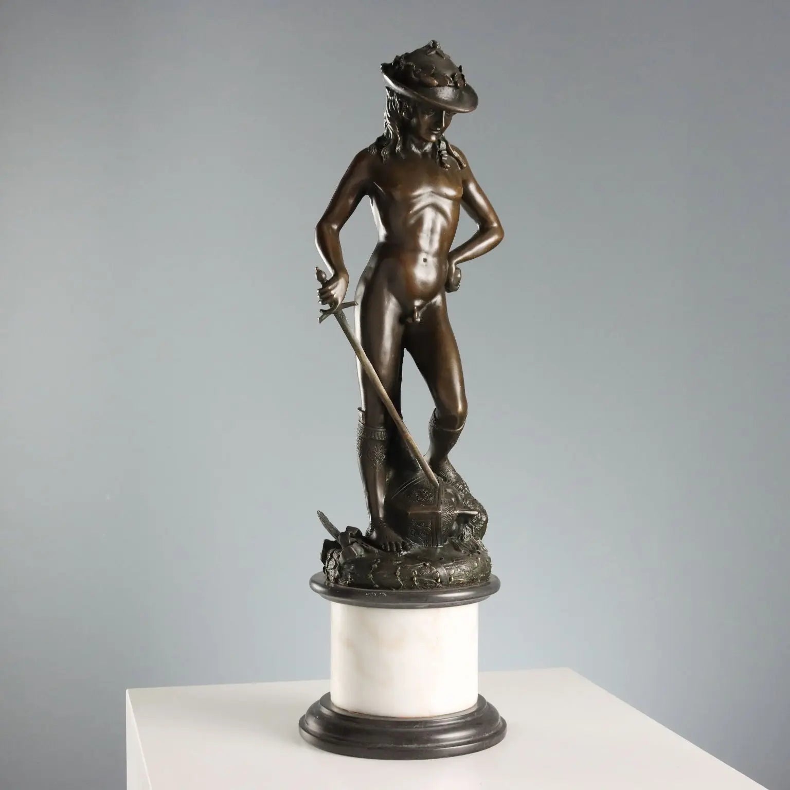 Antique Bronze Copy of Donatello's David Italy XX Century