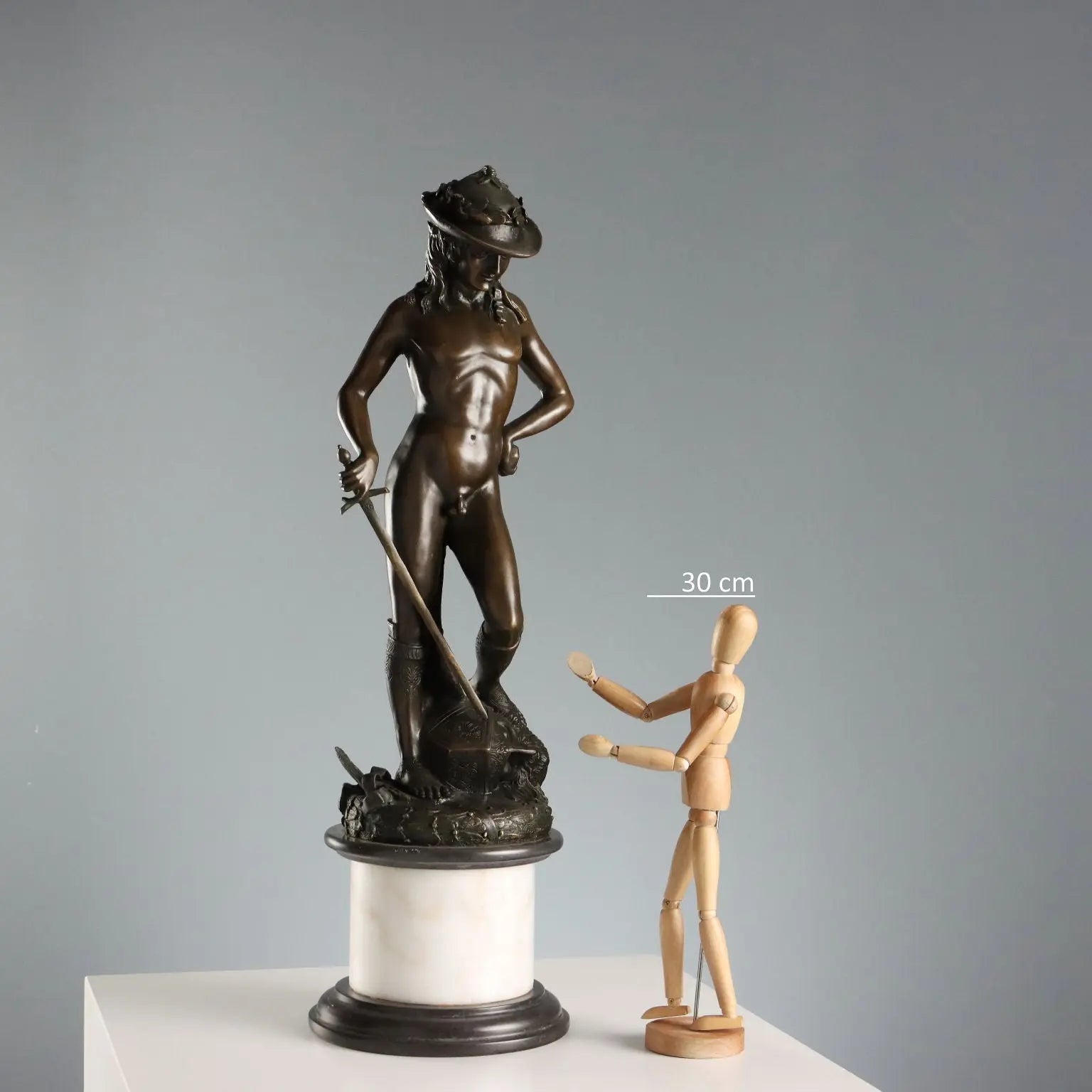 Antique Bronze Copy of Donatello's David Italy XX Century