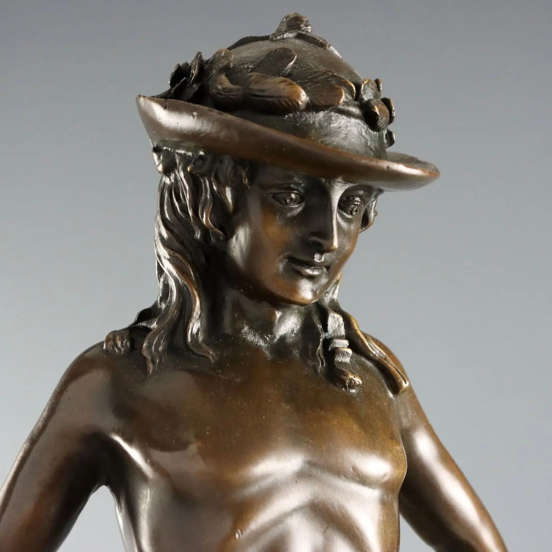 Antique Bronze Copy of Donatello's David Italy XX Century