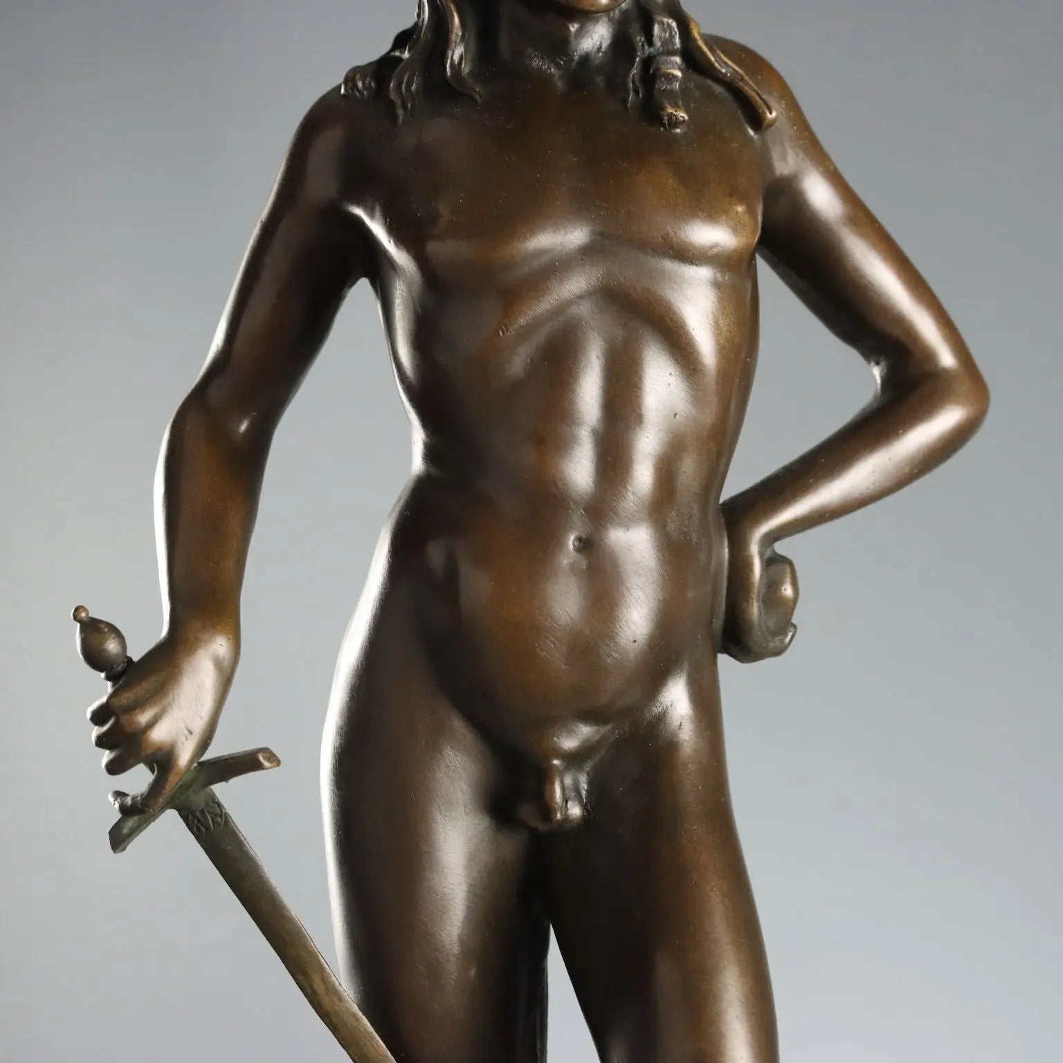 Antique Bronze Copy of Donatello's David Italy XX Century