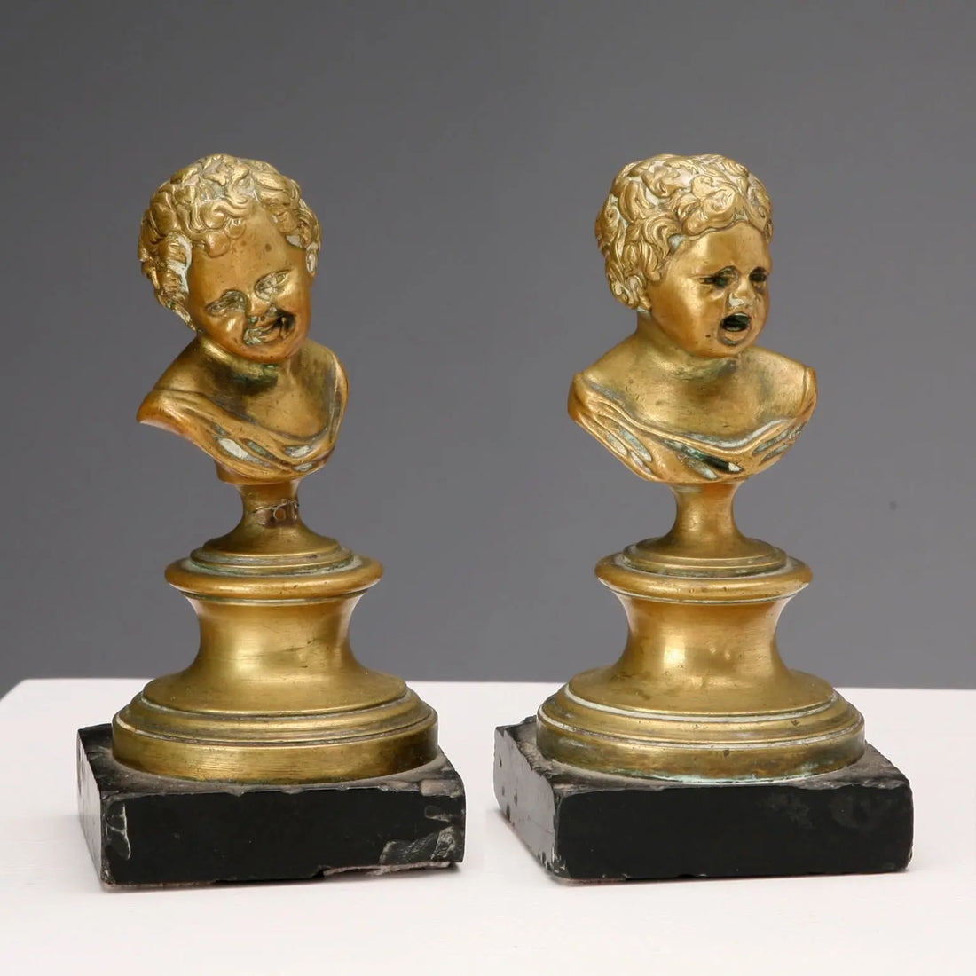Antique Figurines Bronze Marble Base France XIX Century