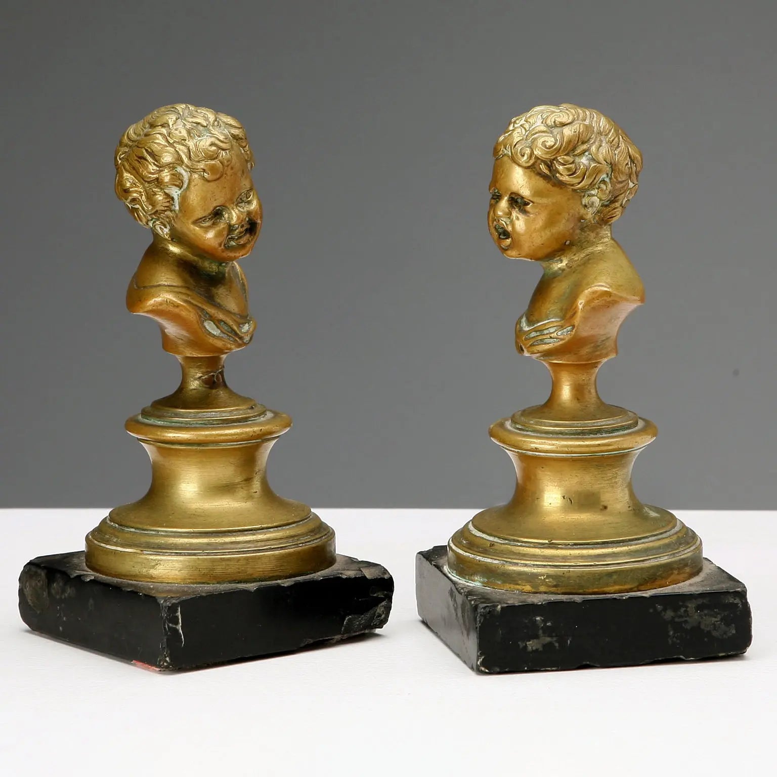 Antique Figurines Bronze Marble Base France XIX Century