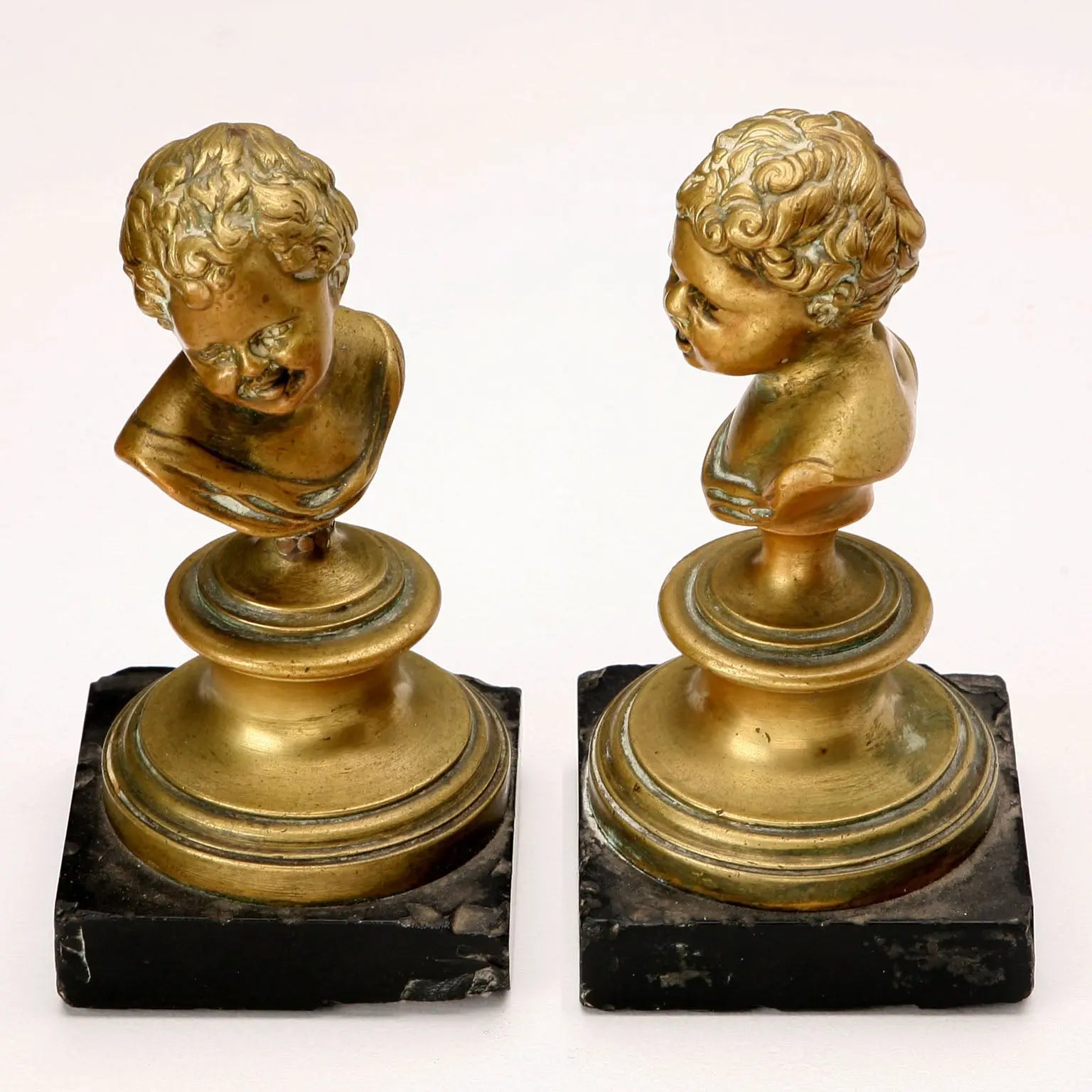 Antique Figurines Bronze Marble Base France XIX Century